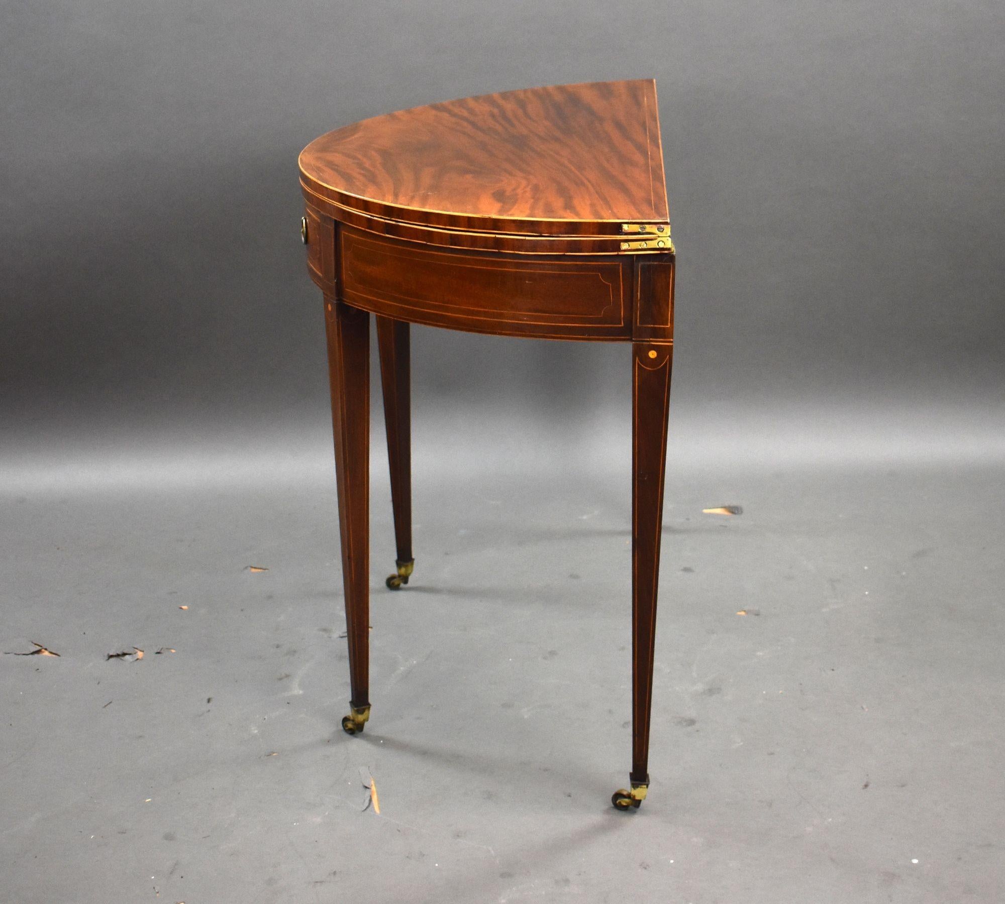 George III Mahogany Tea Table For Sale 3