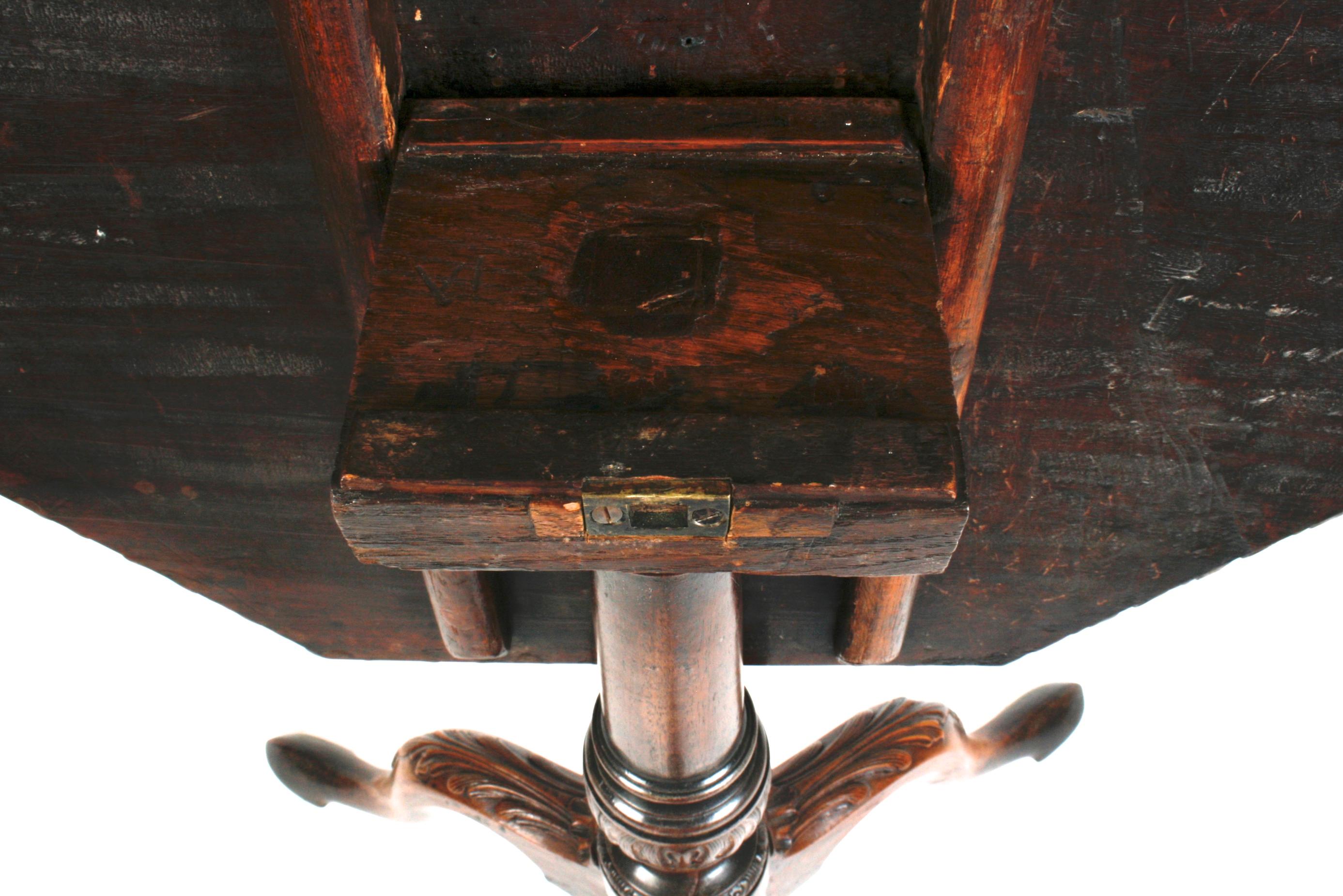 George III Mahogany Tilt Top Table, circa 1760 In Good Condition For Sale In valatie, NY