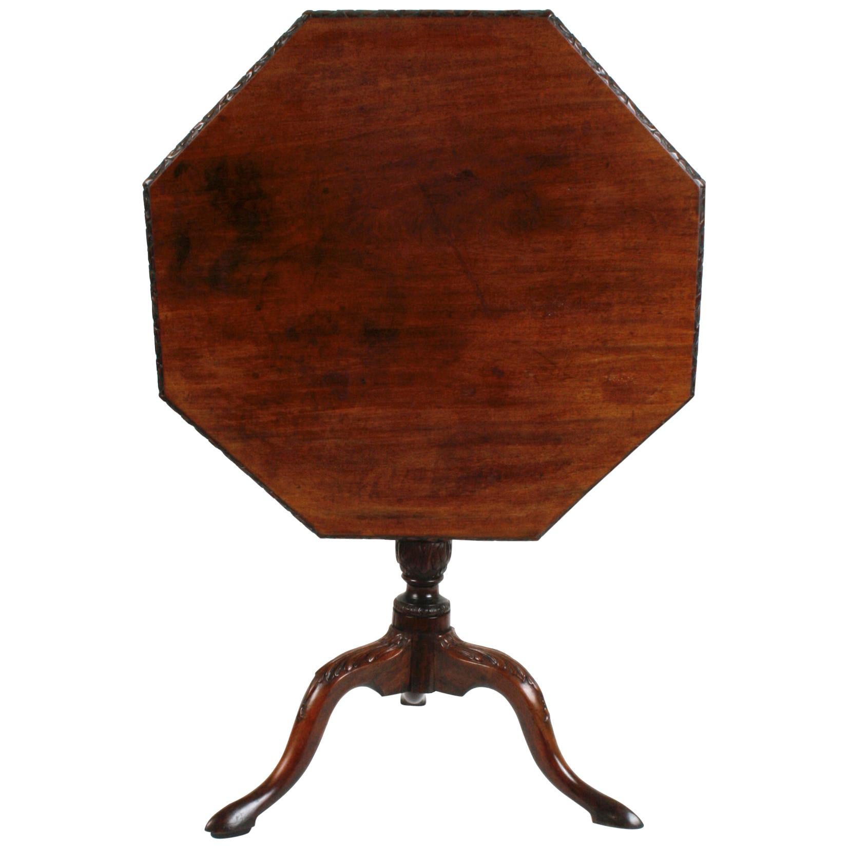 George III Mahogany Tilt Top Table, circa 1760 For Sale