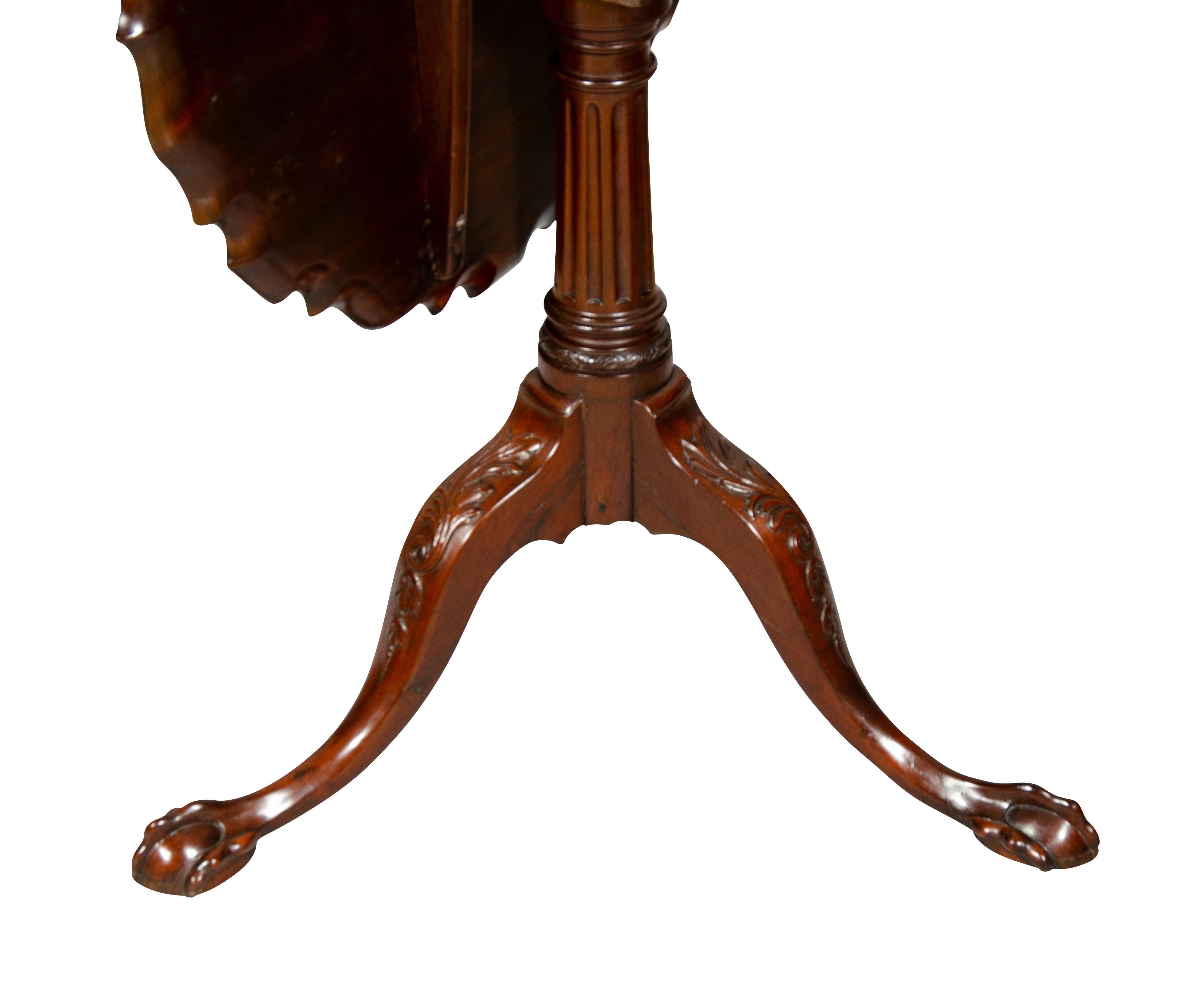 George III Mahogany Tilt Top Table For Sale 6