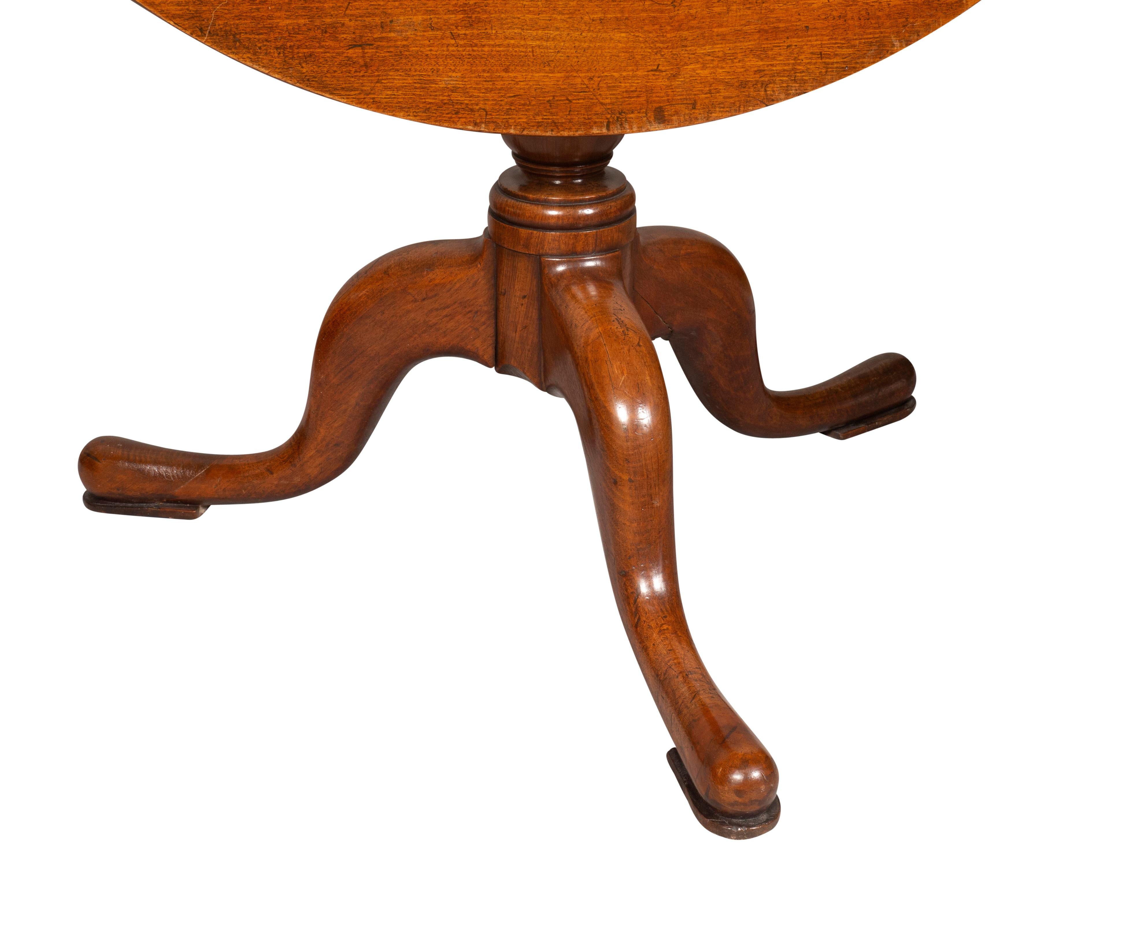 18th Century George III Mahogany Tilt Top Table For Sale
