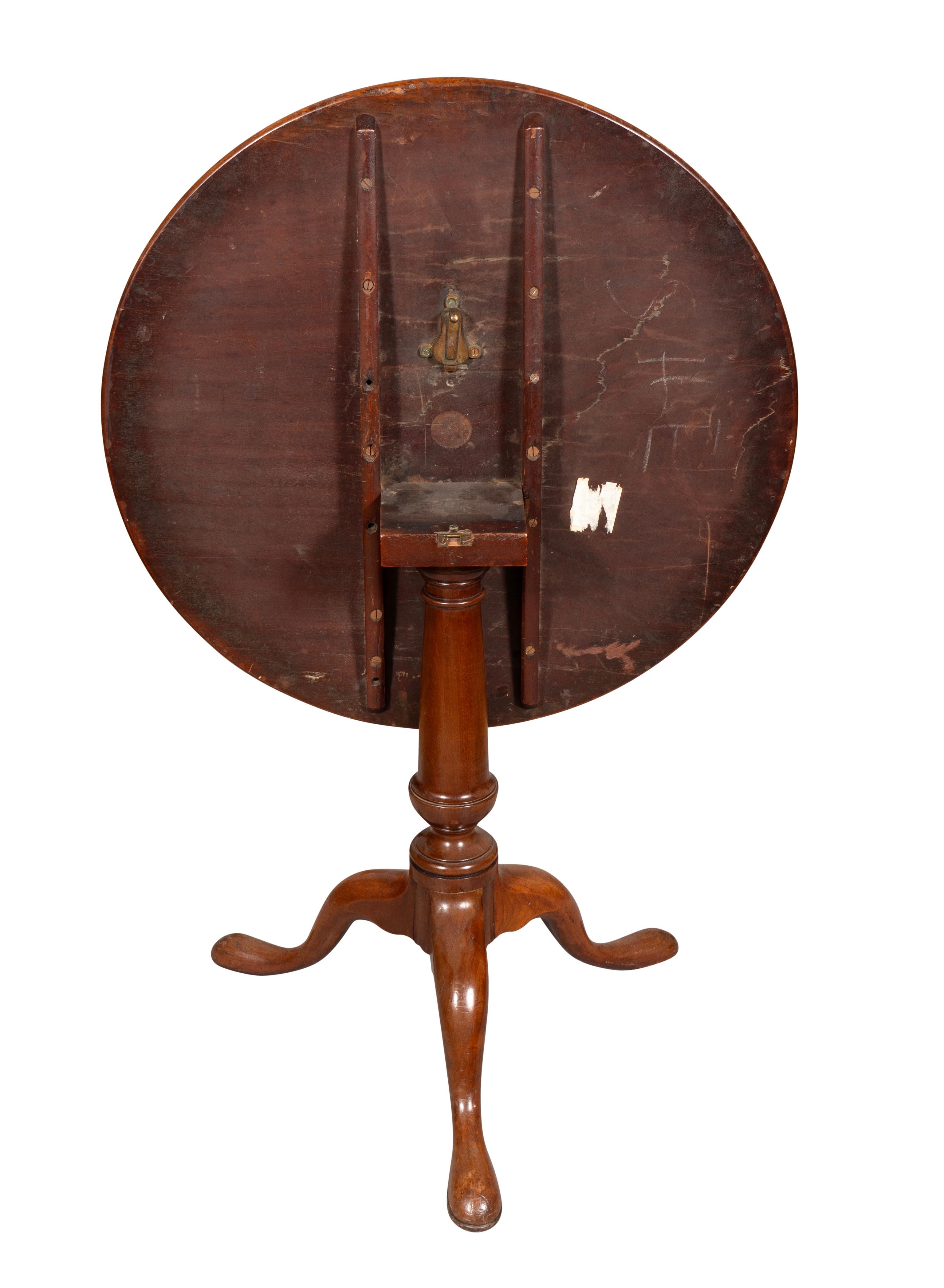 George III. Mahagoni-Tisch mit Kippplatte im Zustand „Gut“ im Angebot in Essex, MA