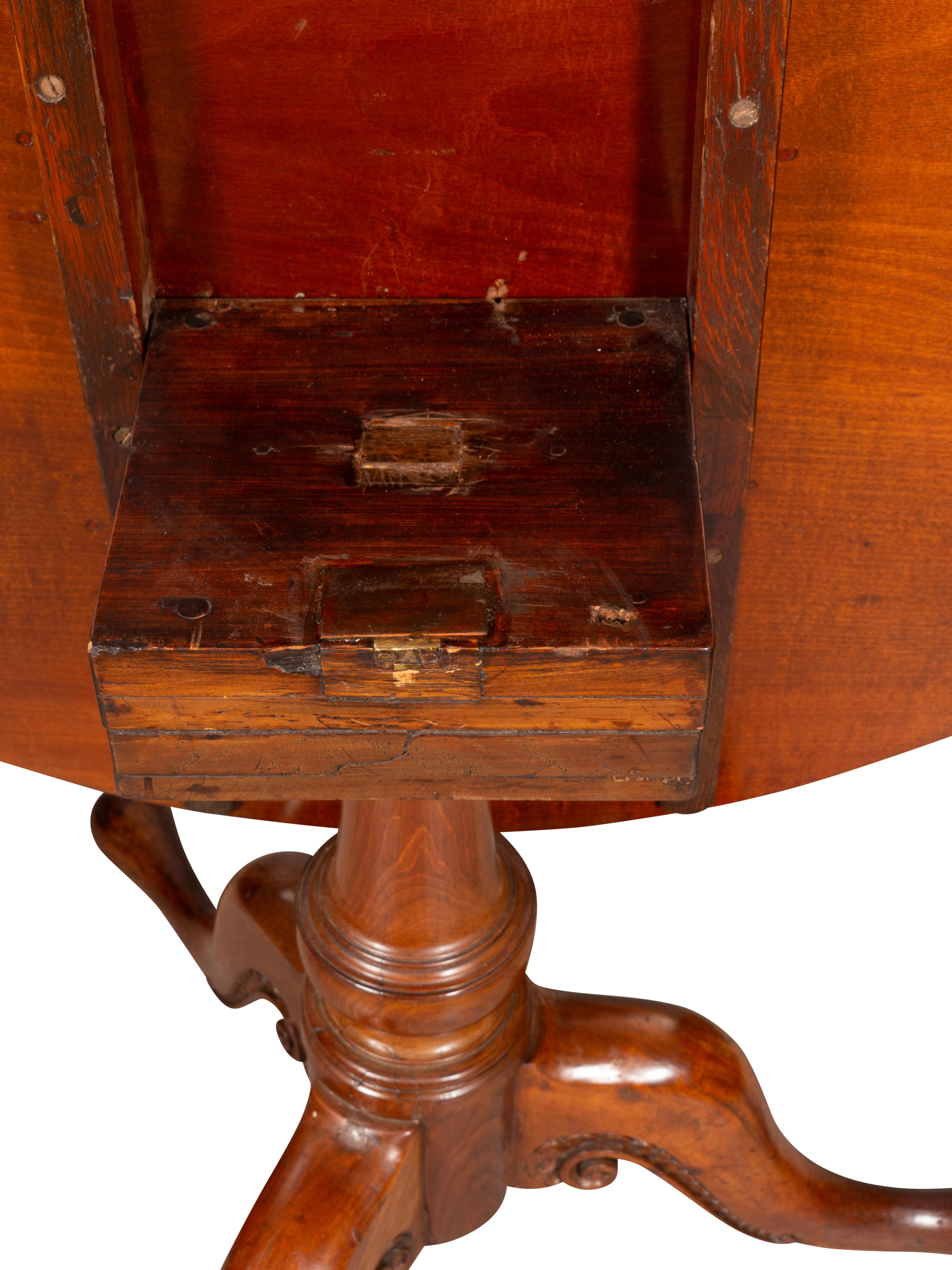 Mesa basculante de caoba Jorge III en venta 3