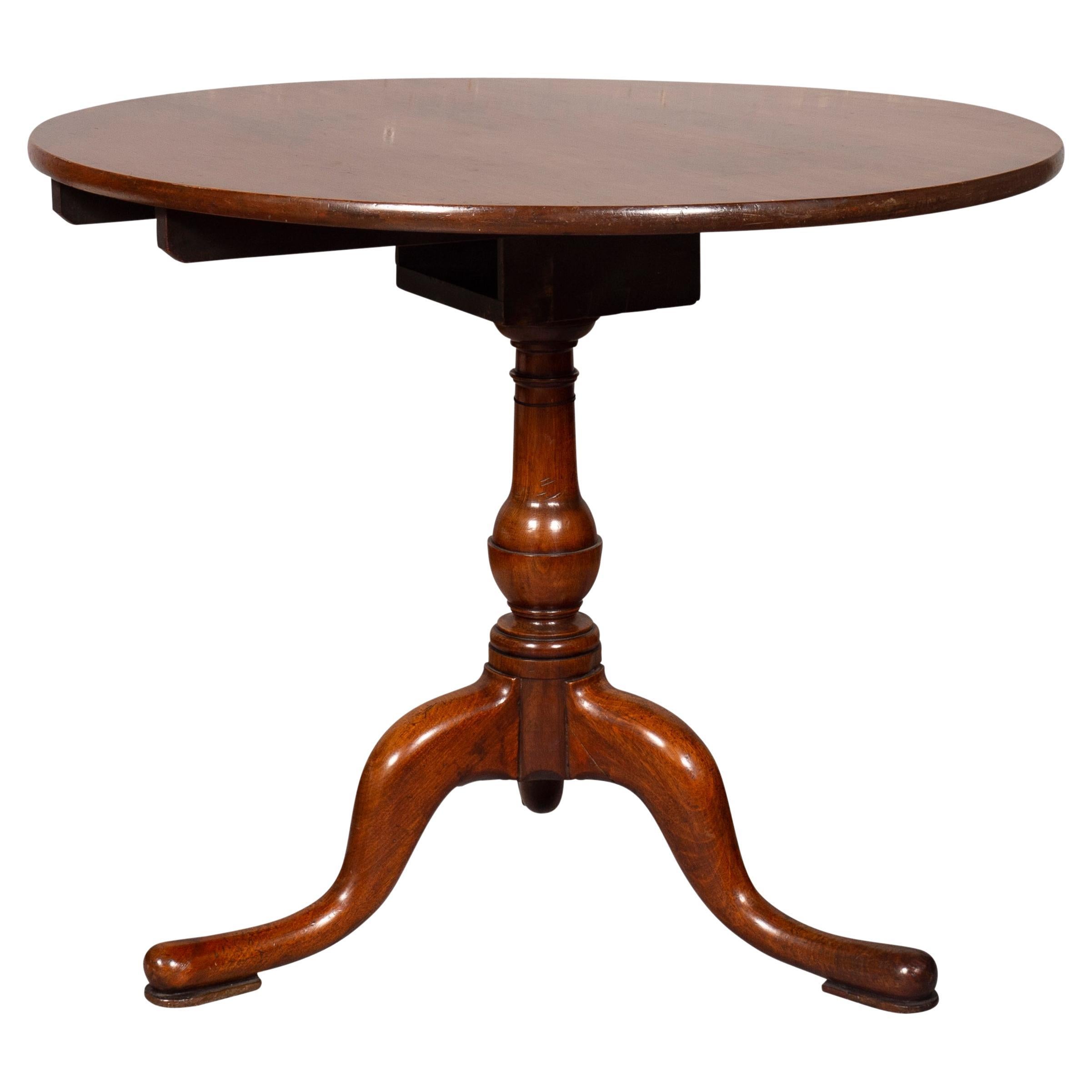 George III Mahogany Tilt Top Table For Sale
