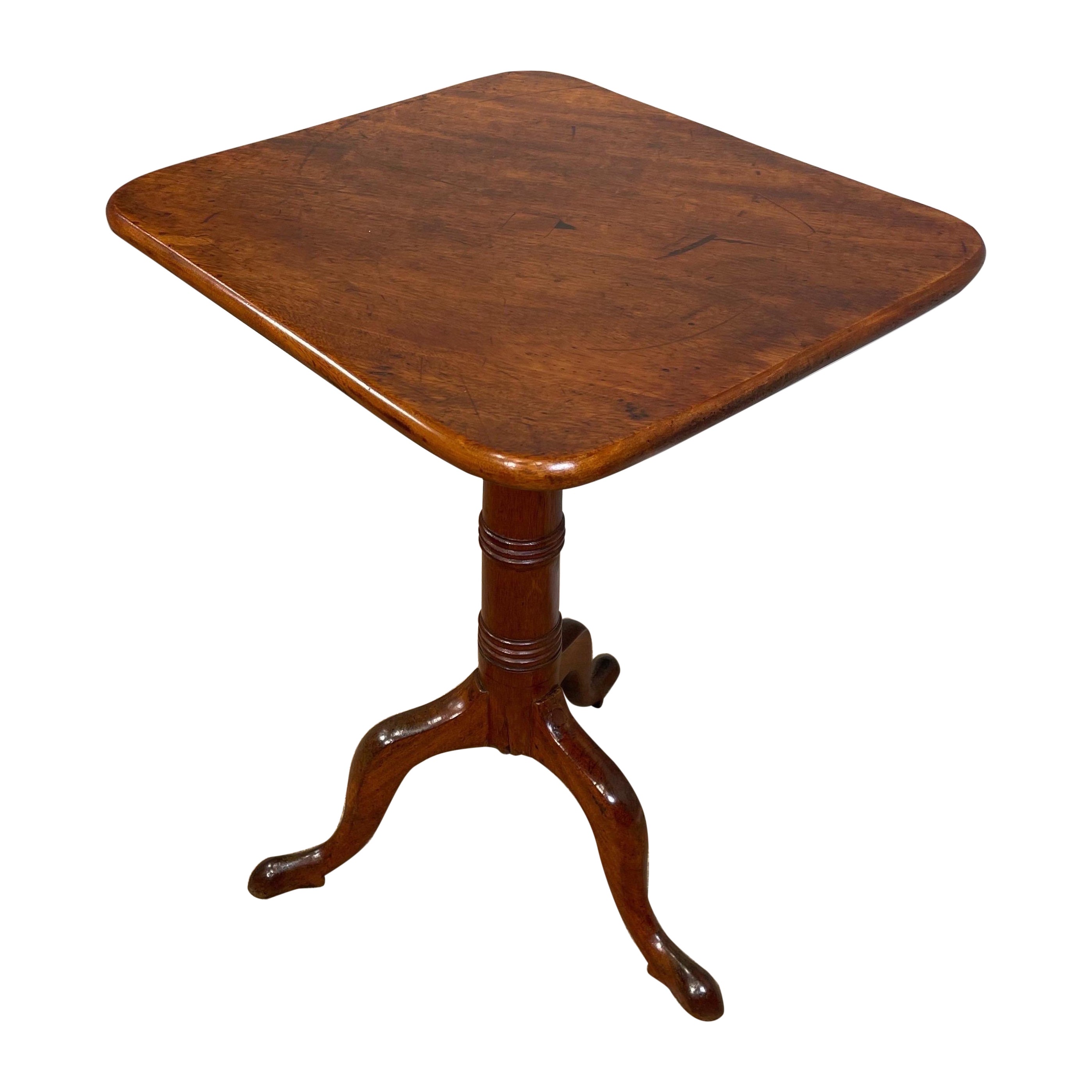 Mesa trípode basculante de caoba Jorge III en venta