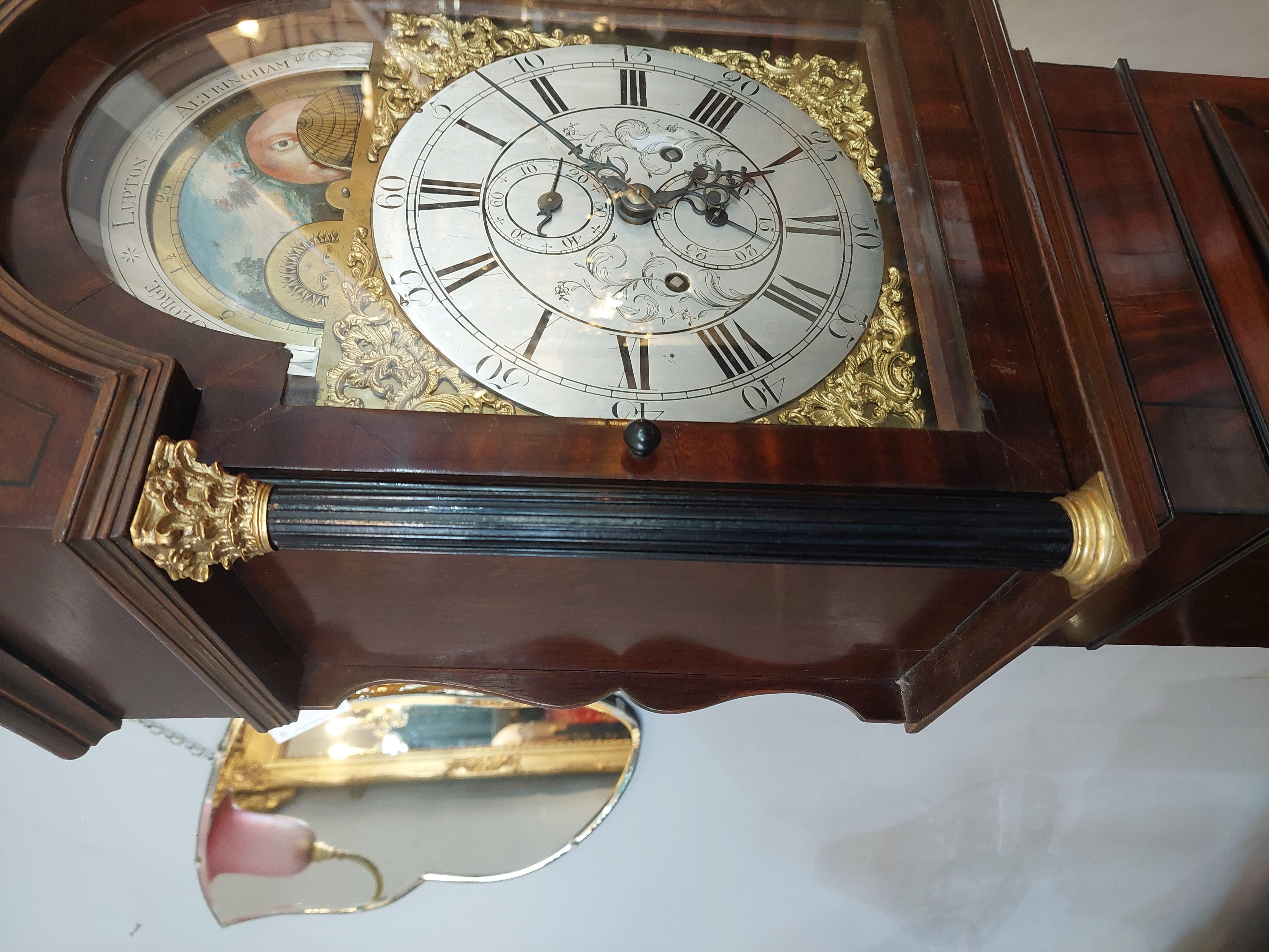 18th Century George III Mahogany Timepiece by George Lupton – Altrincham c1780