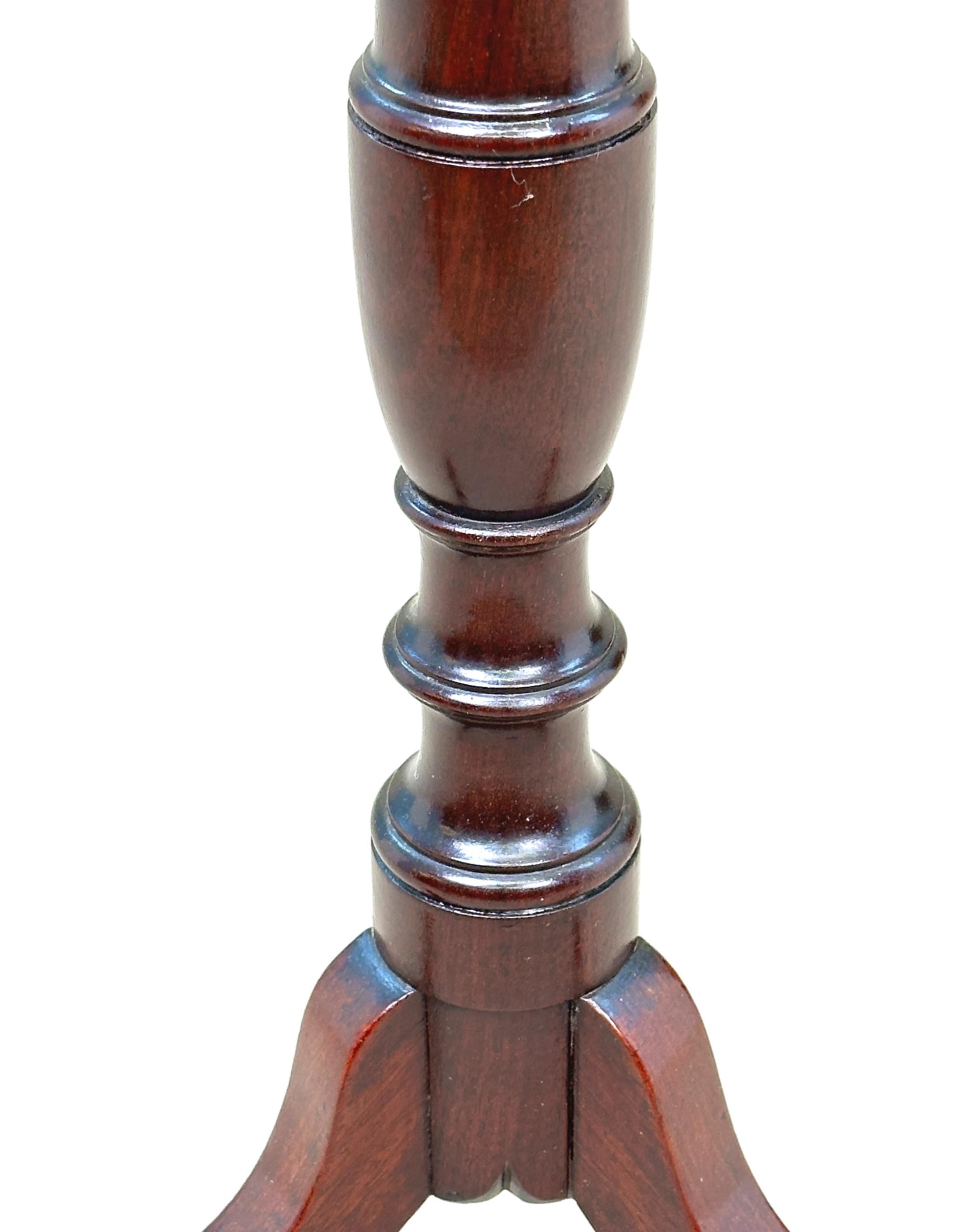 18th Century George III Mahogany Torchere Candle Stand For Sale