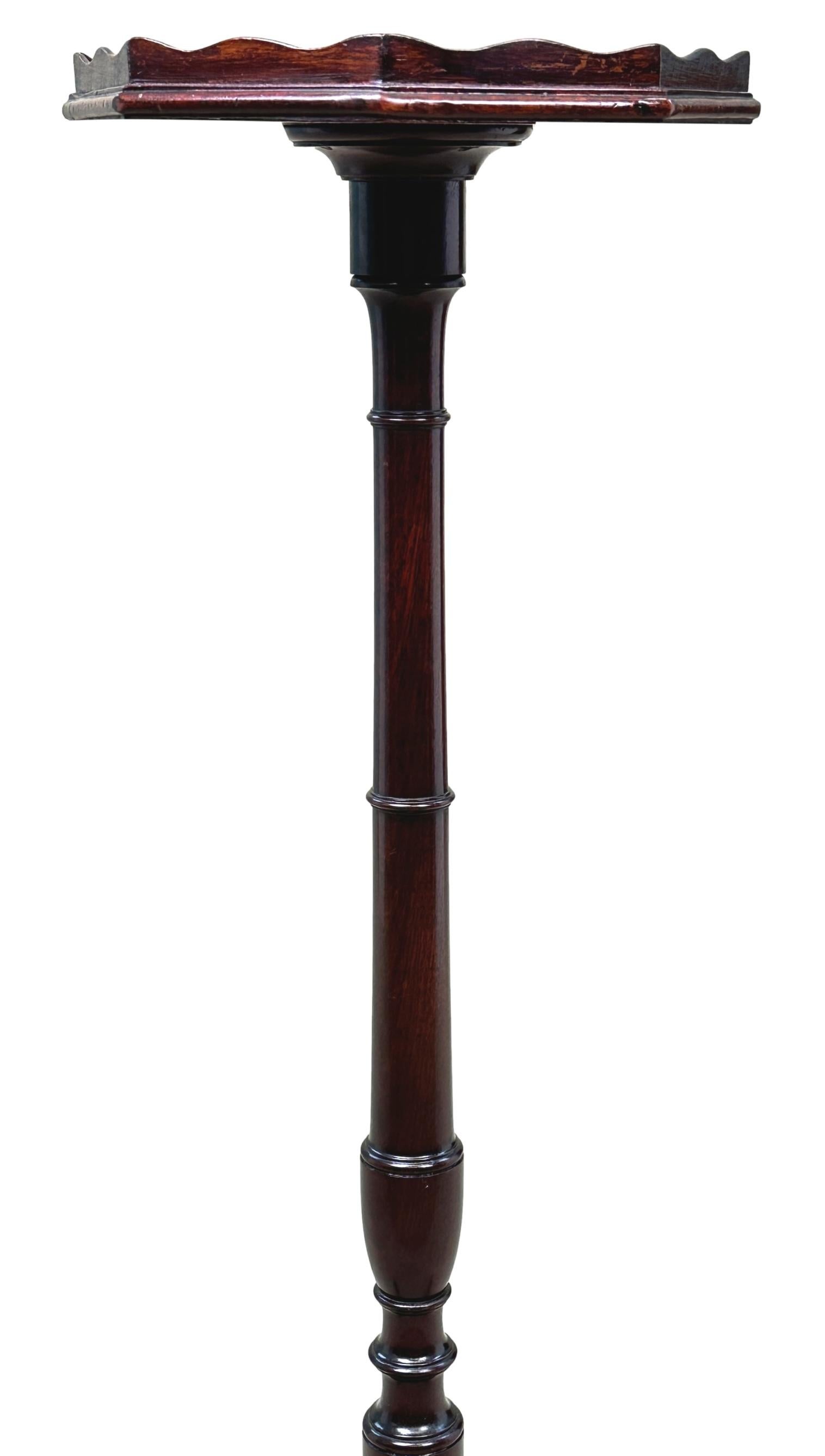 George III Mahogany Torchere Candle Stand For Sale 2