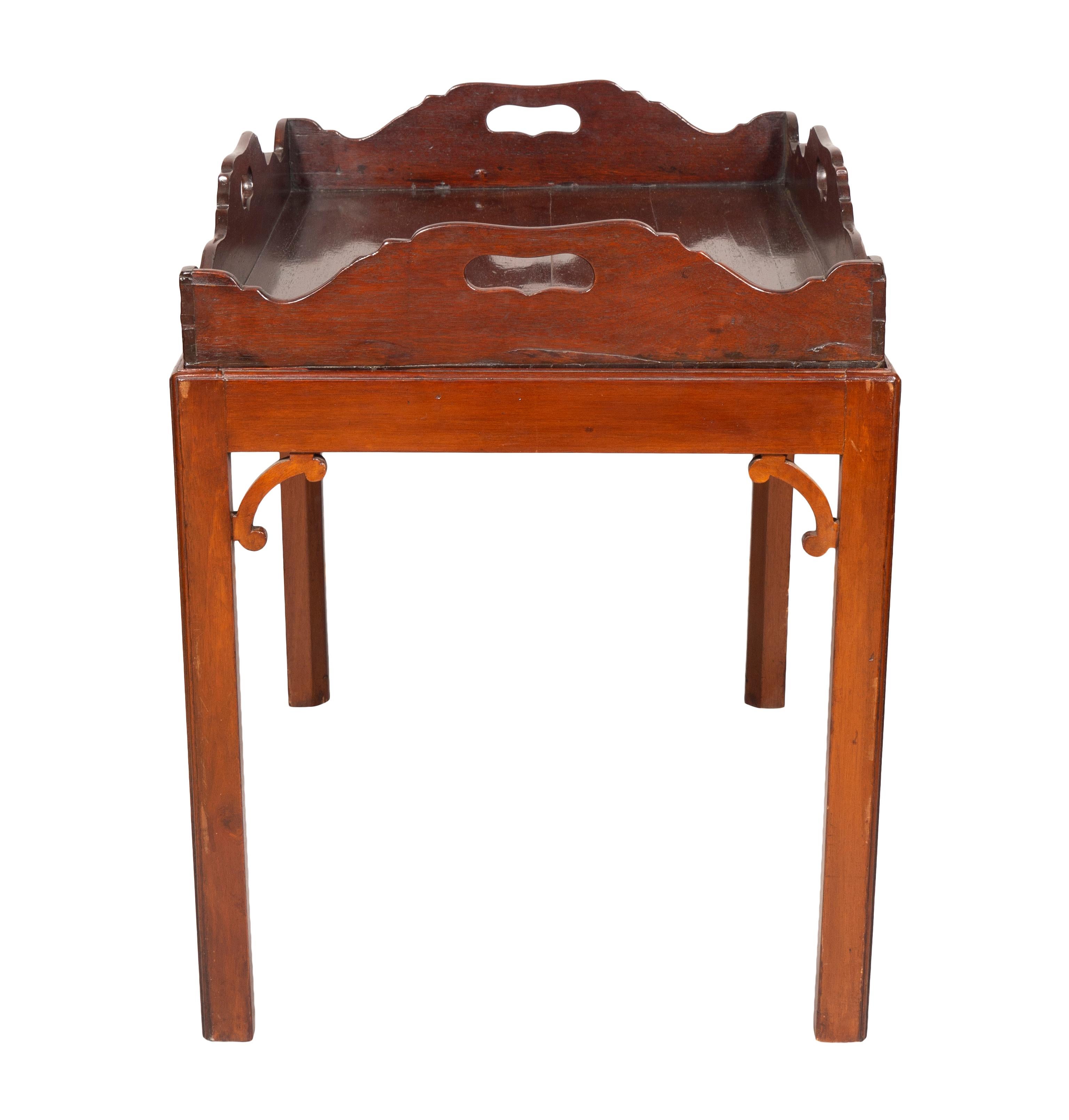 George III Mahogany Tray Table For Sale 1
