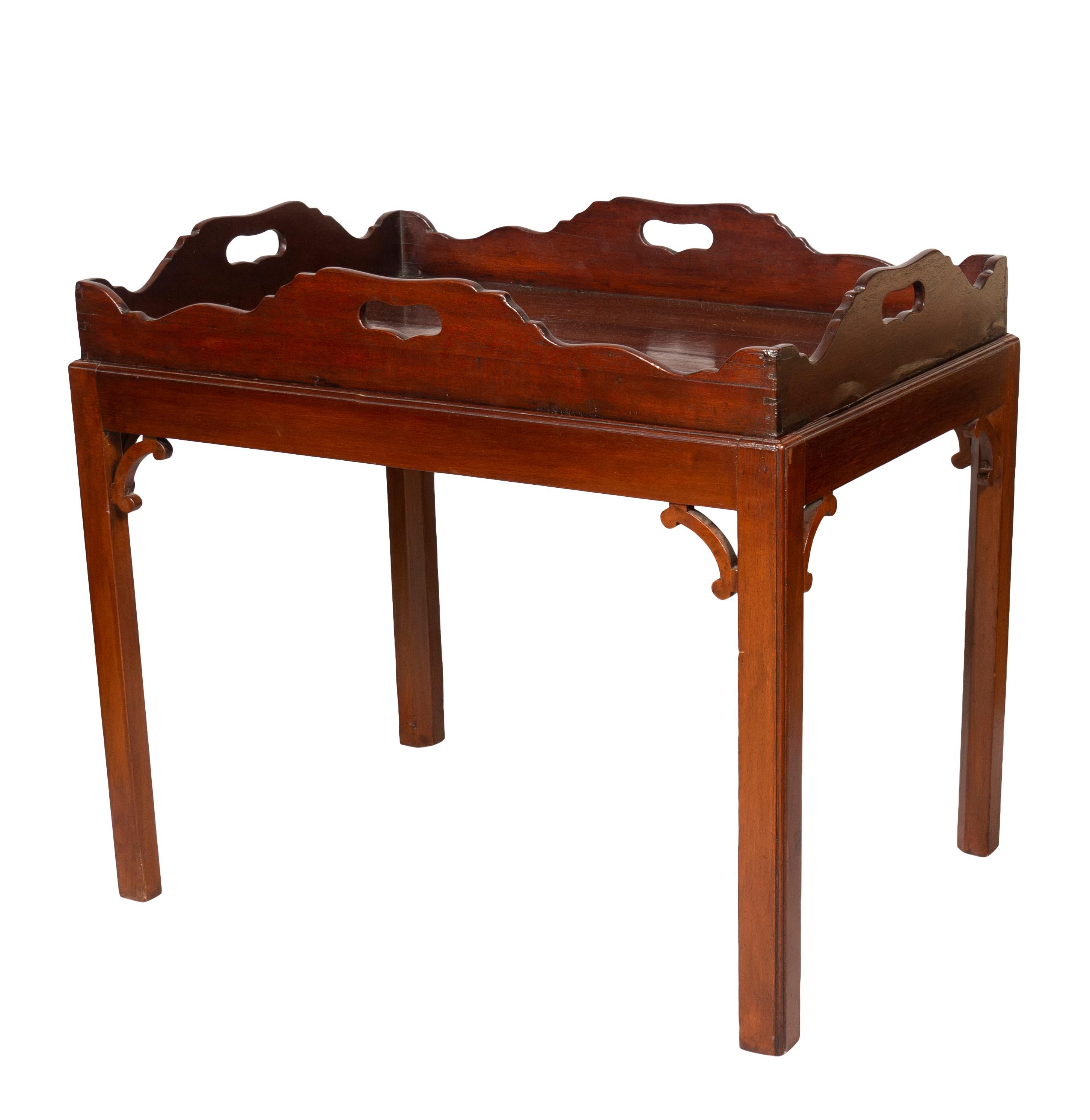 George III Mahogany Tray Table For Sale 2