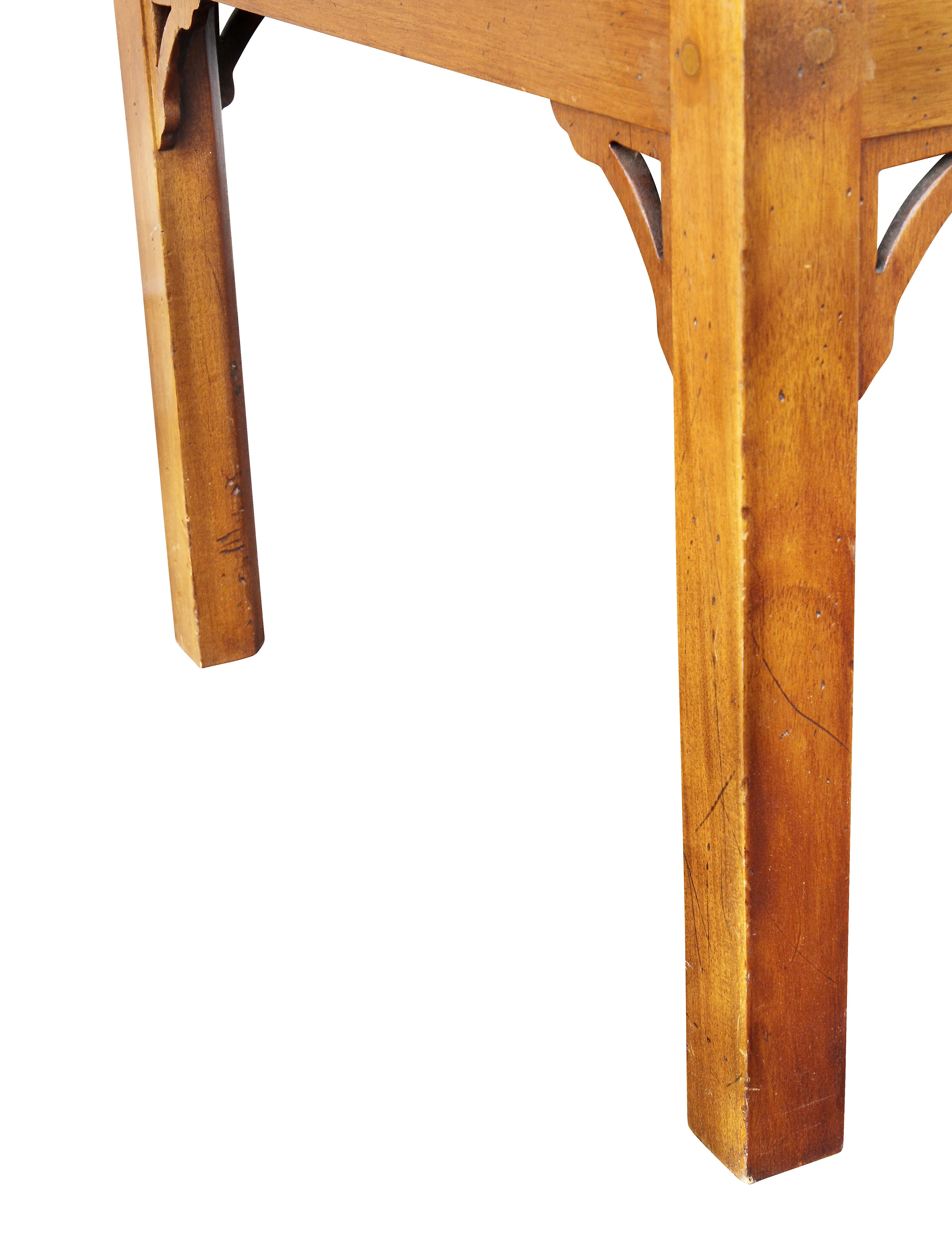 Early 19th Century George III Mahogany Tray Top Coffee Table on Later Stand