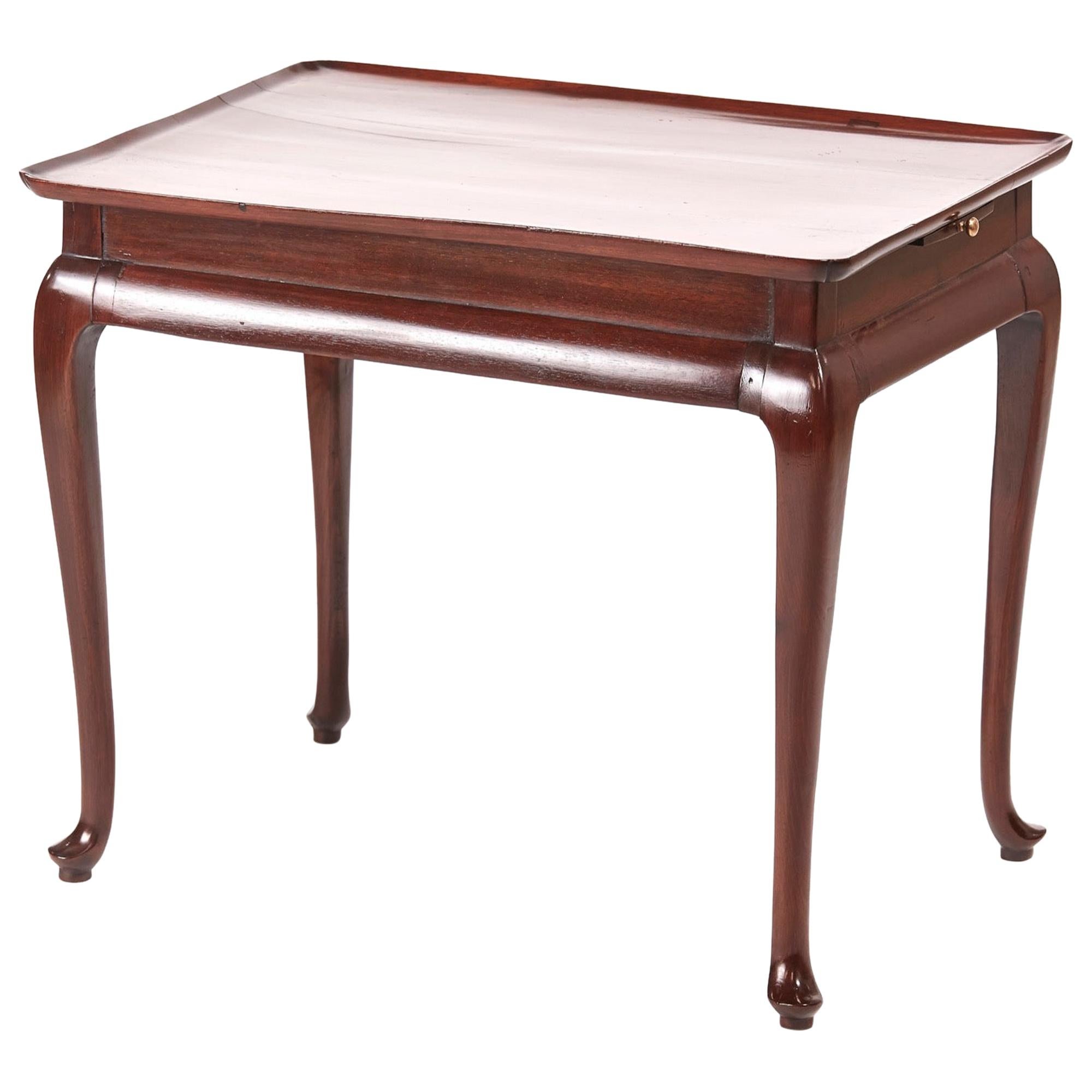 George III Mahogany Tray Top Silver Table For Sale