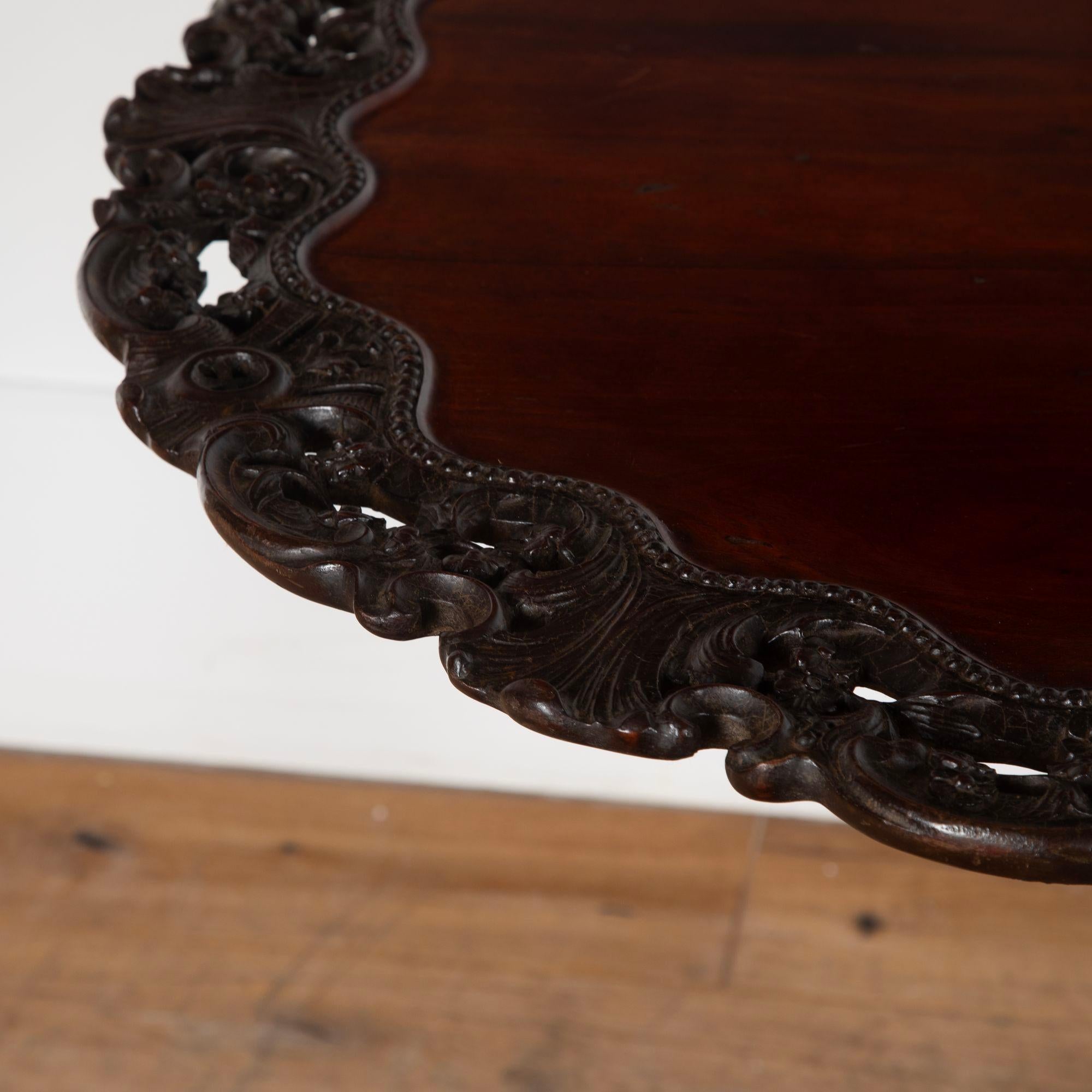 19th Century George III Mahogany Tripod Table For Sale