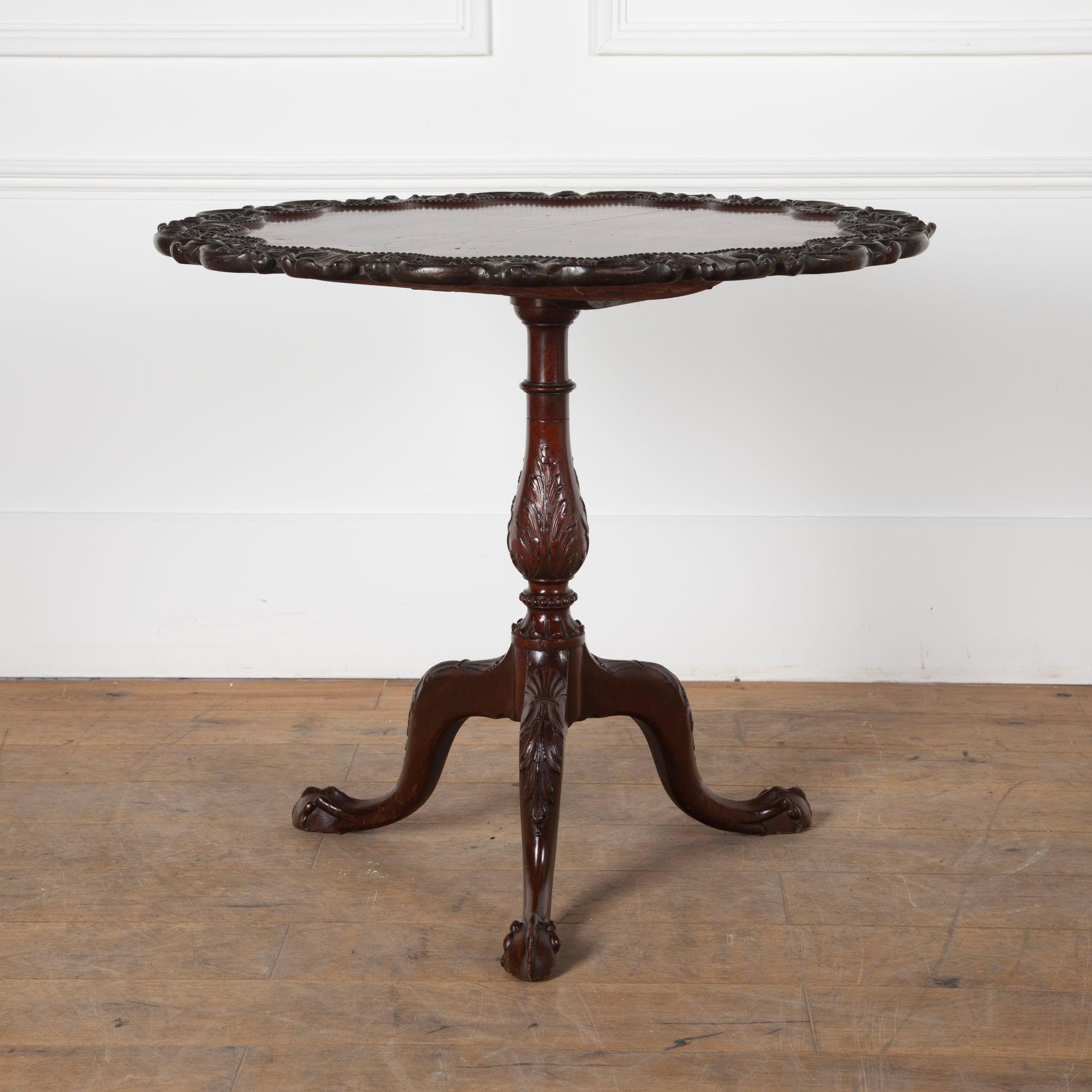 George III Mahogany Tripod Table For Sale 3