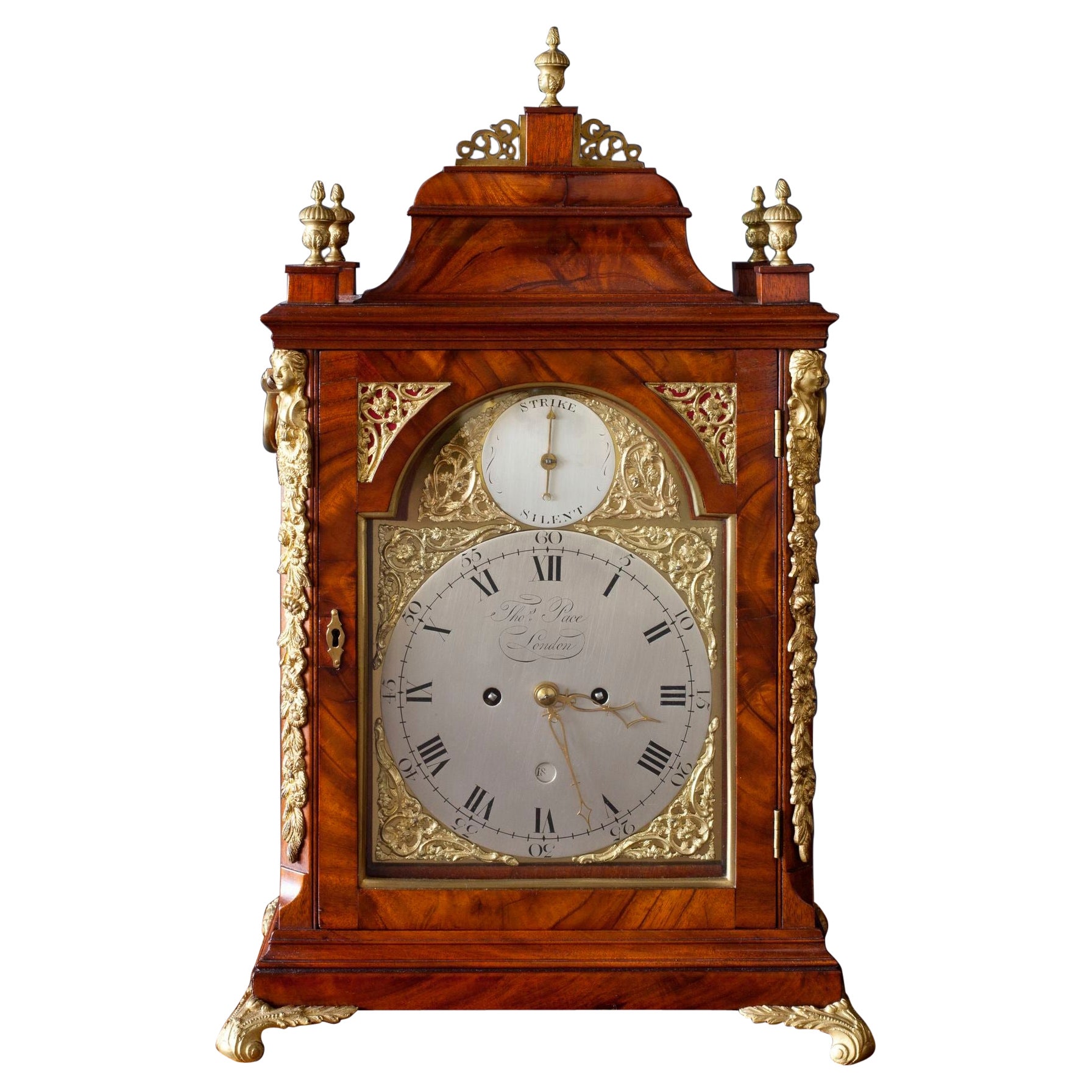 George III.-Mahagoni-Twin Fusee Verge-Armbanduhr von Thomas Pace, London