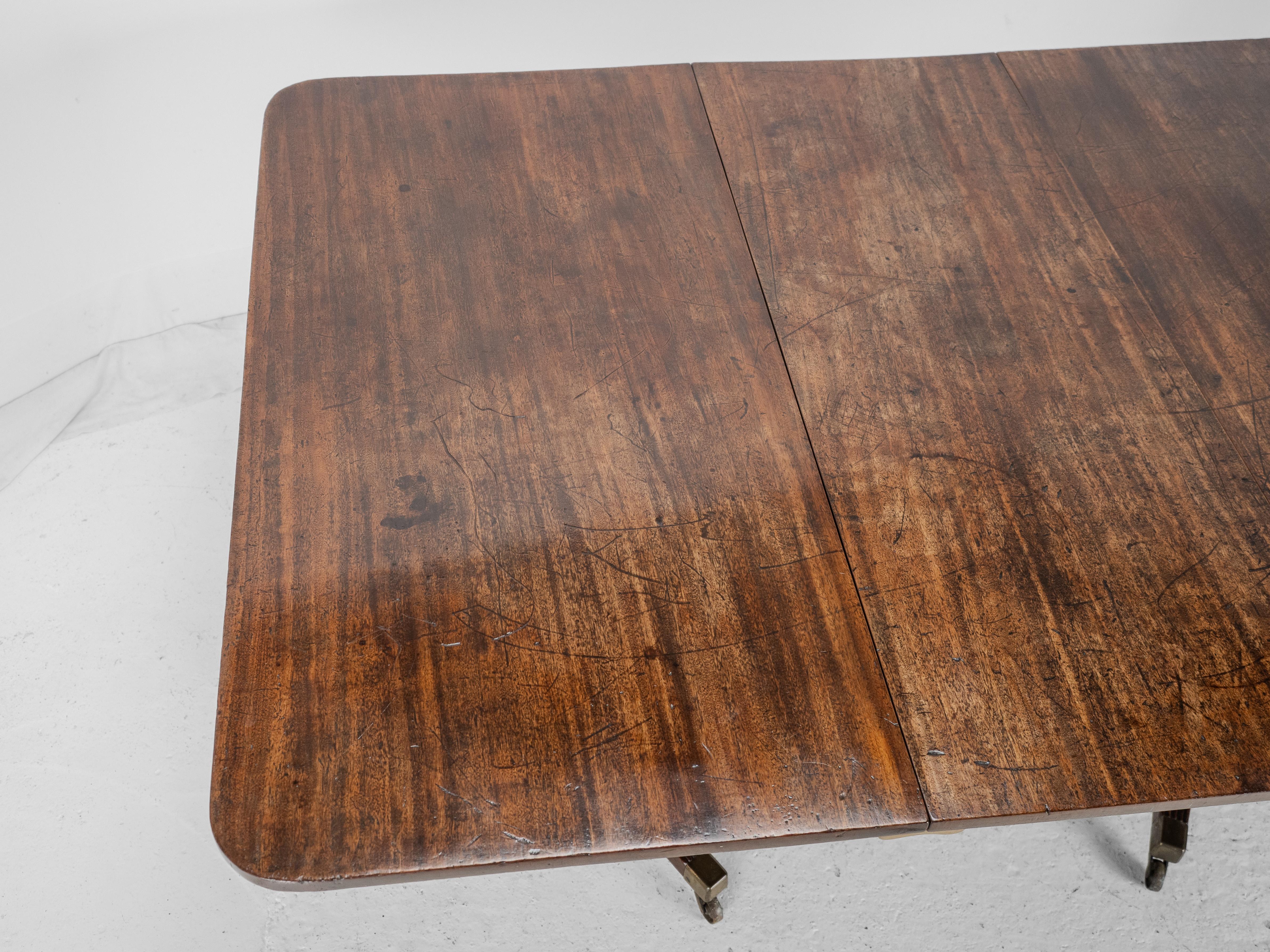 George III Mahogany Twin Pedestal Extending Dining Table, Late c.18th, Georgian For Sale 6