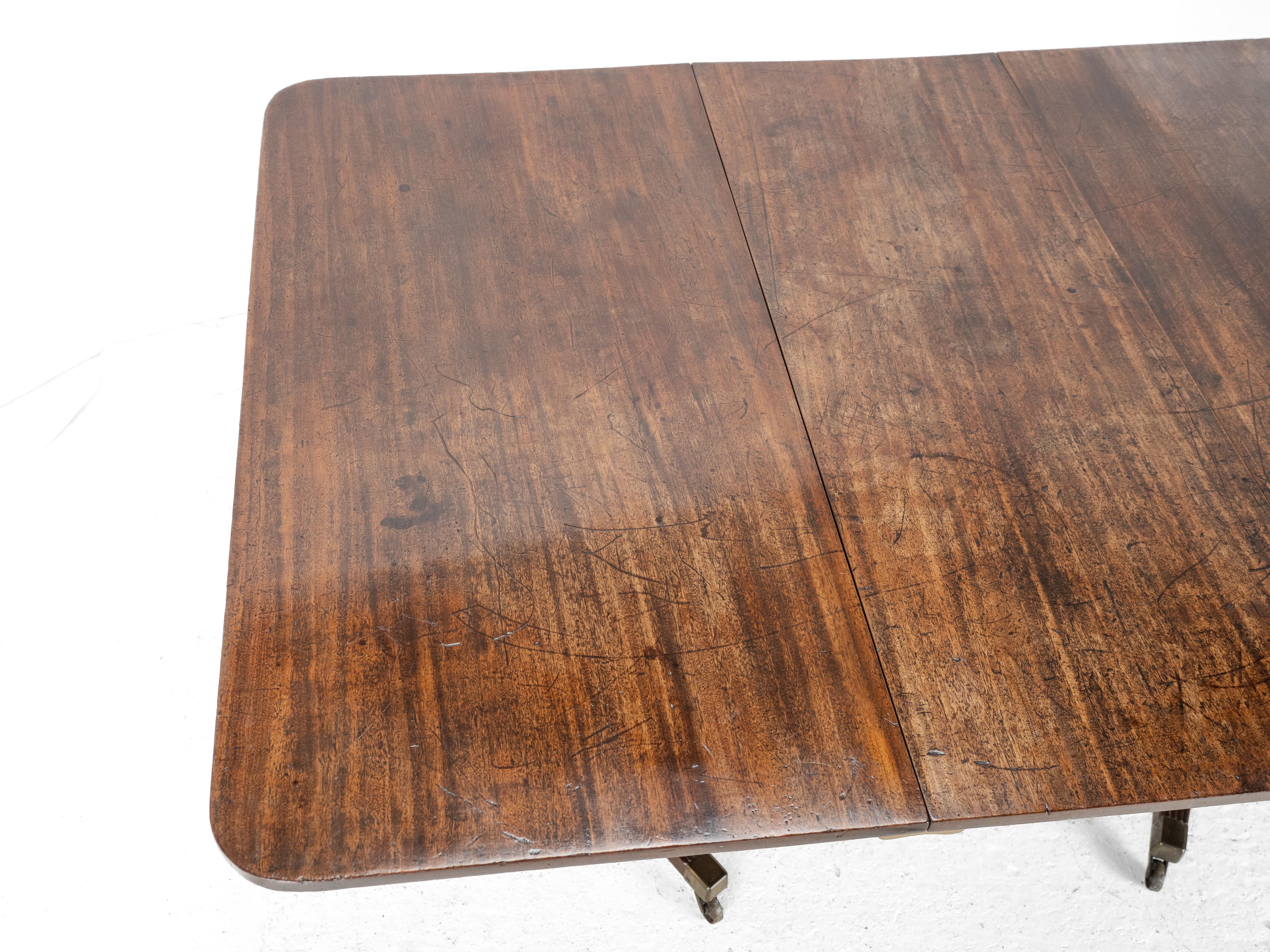 George III Mahogany Twin Pedestal Extending Dining Table, Late c.18th, Georgian For Sale 4