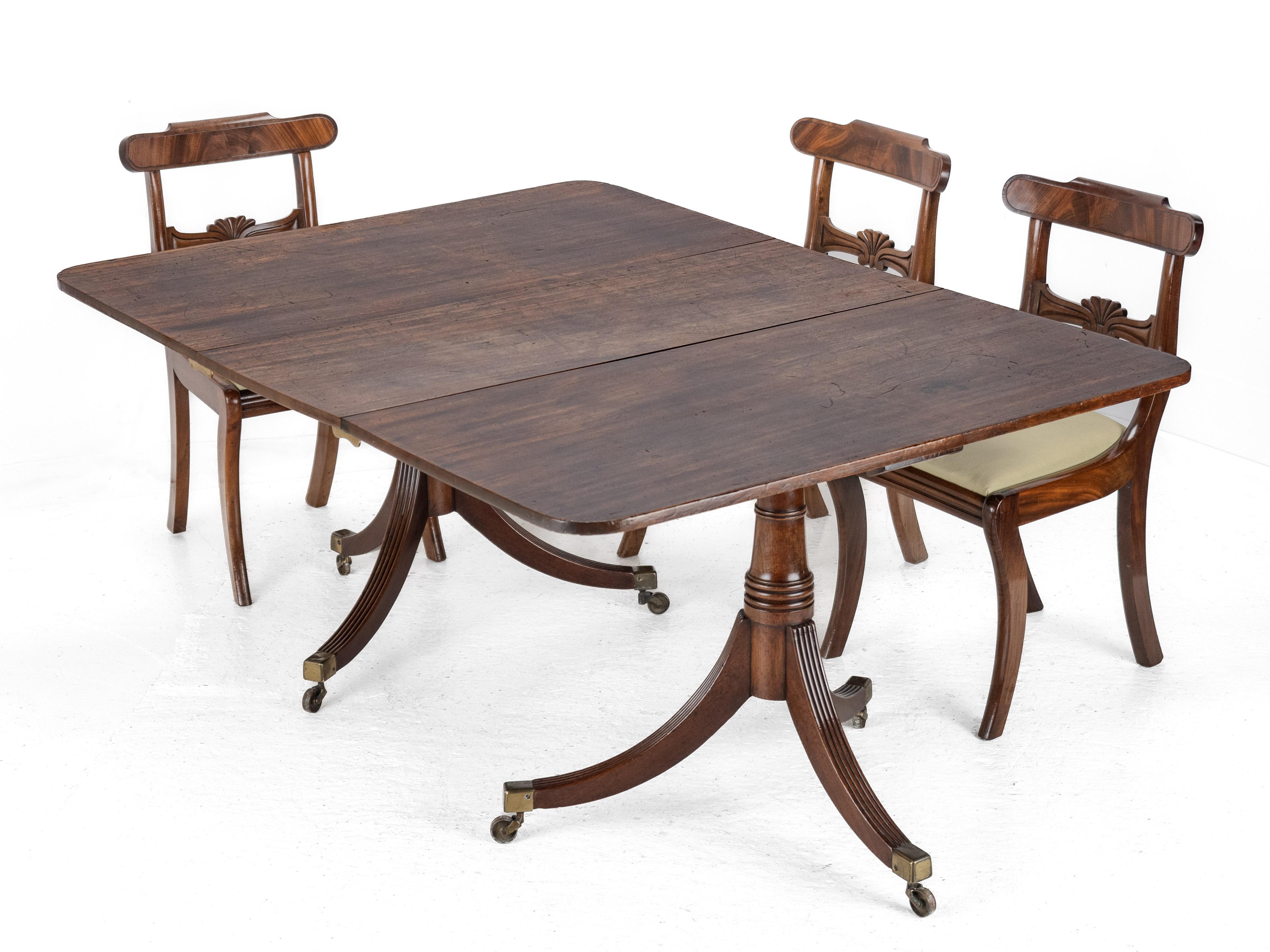 George III Mahogany Twin Pedestal Extending Dining Table, Late c.18th, Georgian For Sale 15