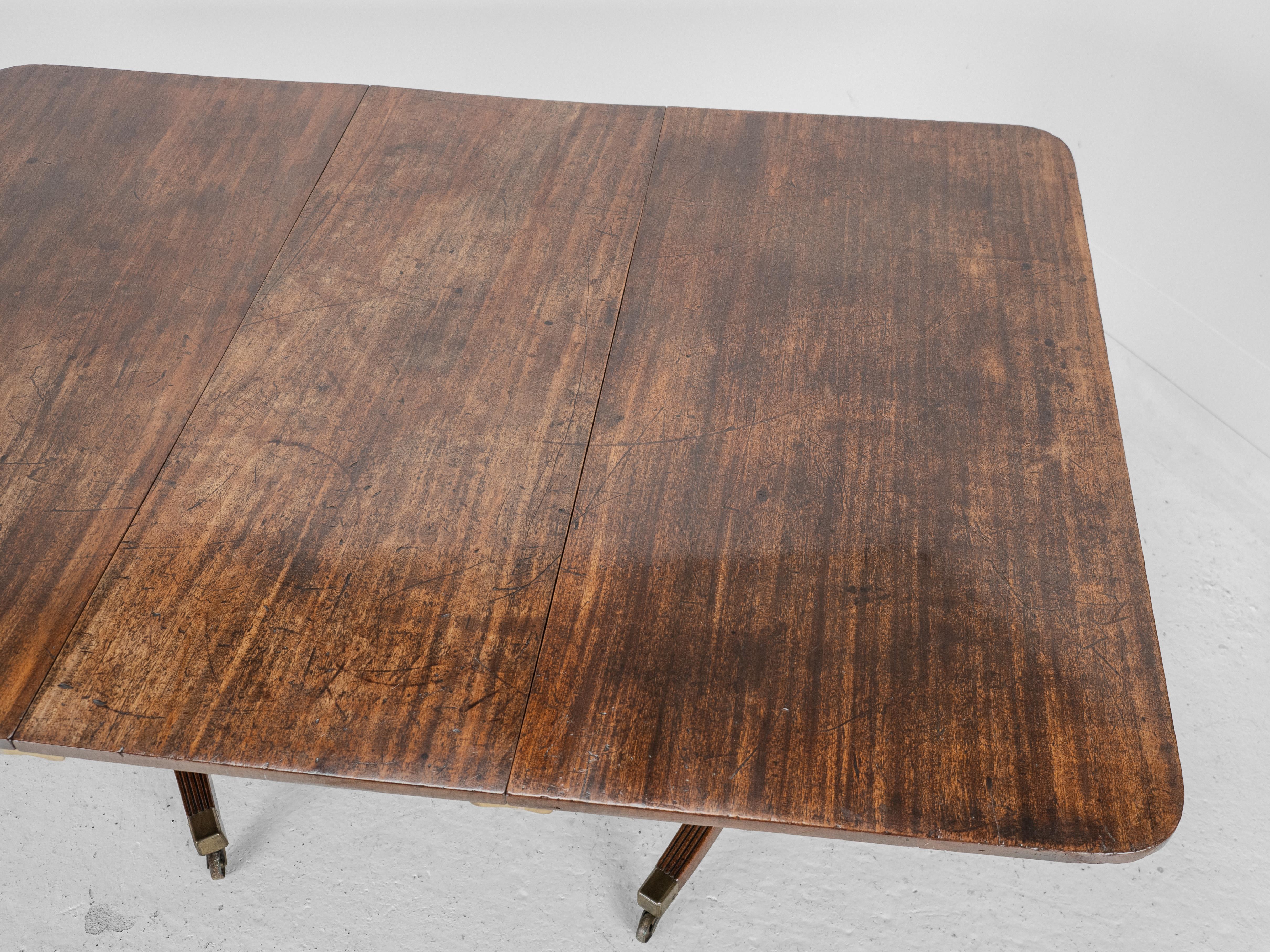 George III Mahogany Twin Pedestal Extending Dining Table, Late c.18th, Georgian For Sale 5