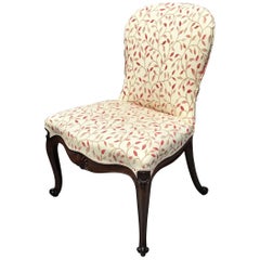 George III Mahogany Upholstered Side Chair