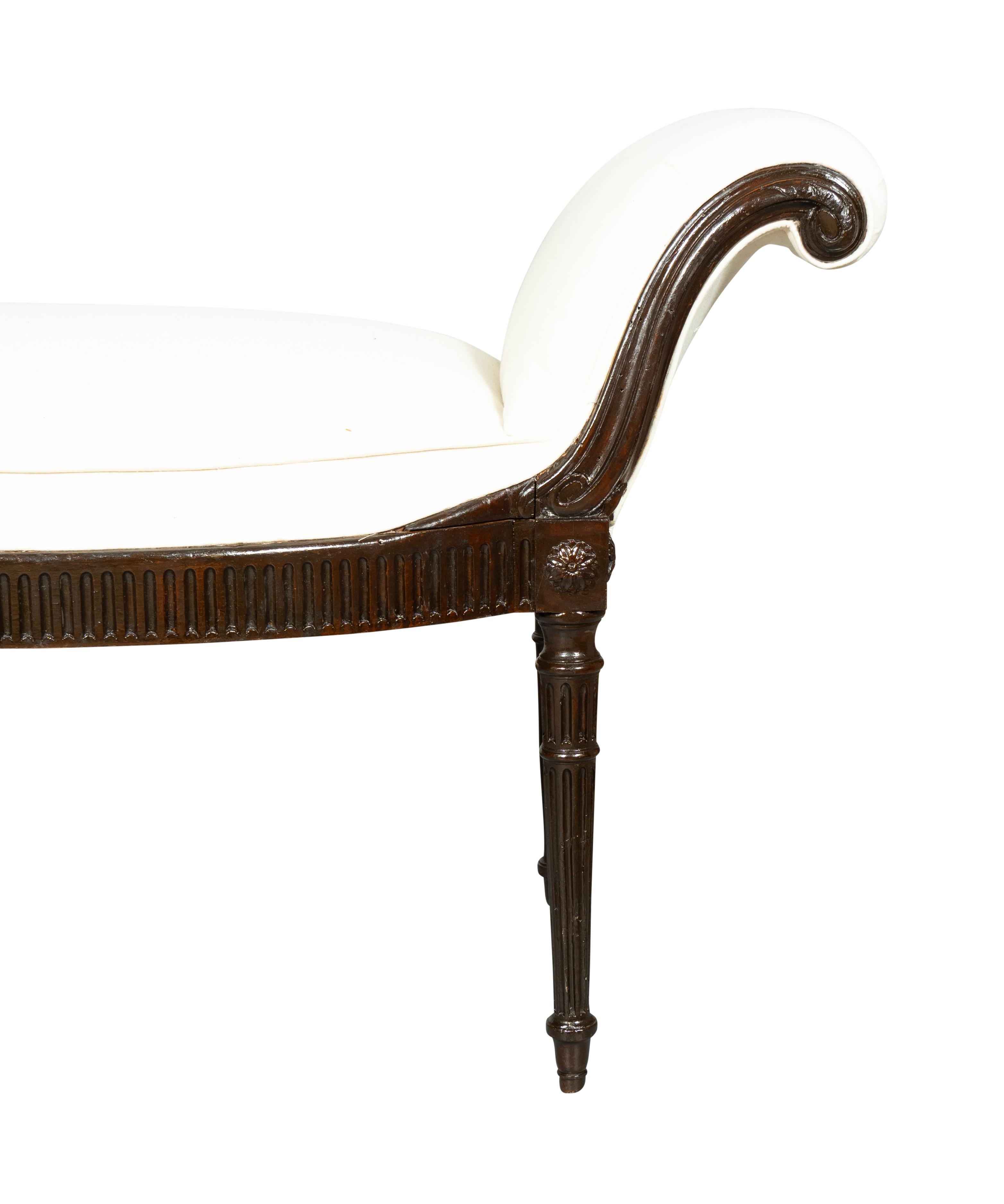 George III Mahogany Window Bench For Sale 2