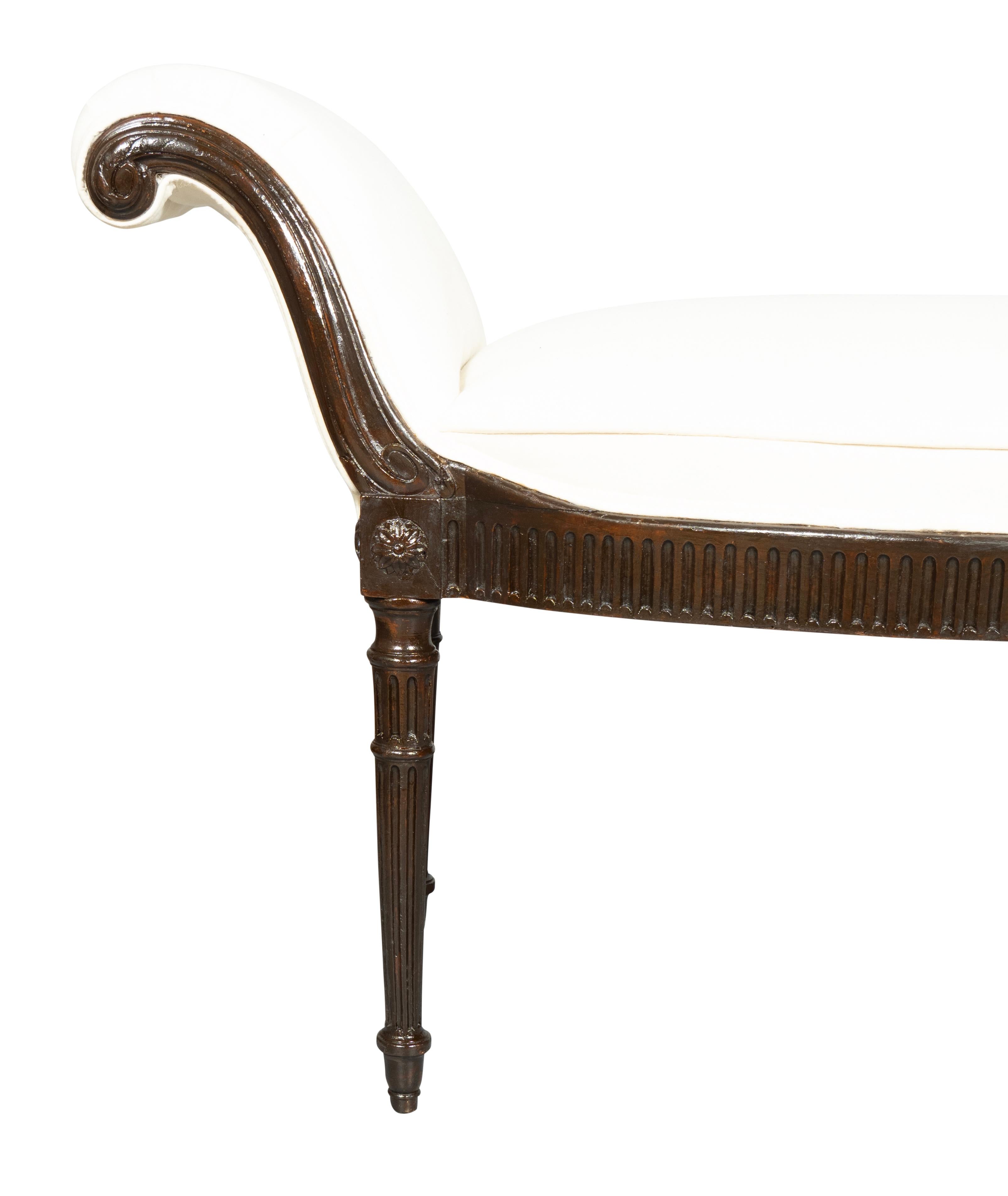 George III Mahogany Window Bench For Sale 3