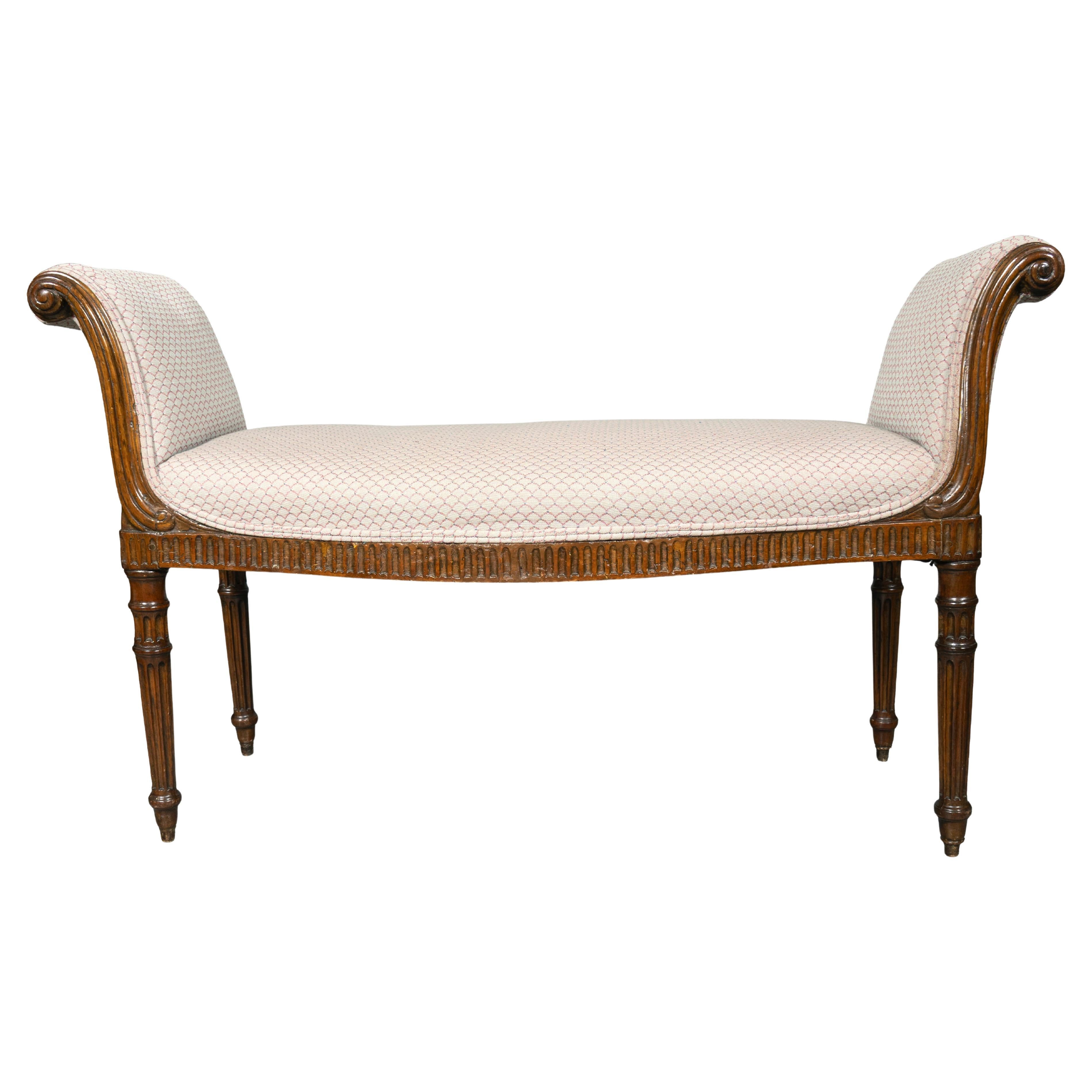George III Mahogany Window Seat en vente