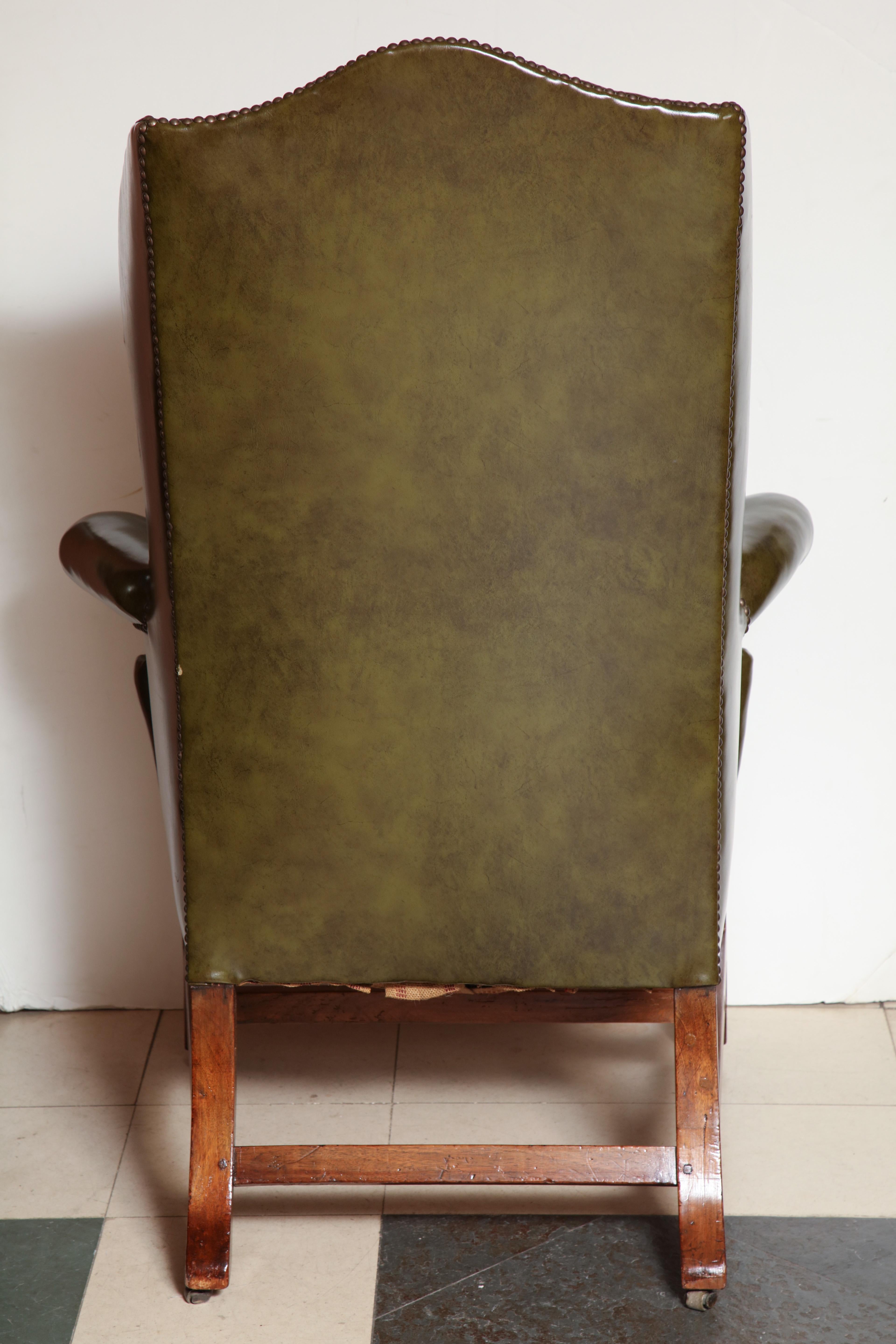 George III Mahogany Wing Chair 6