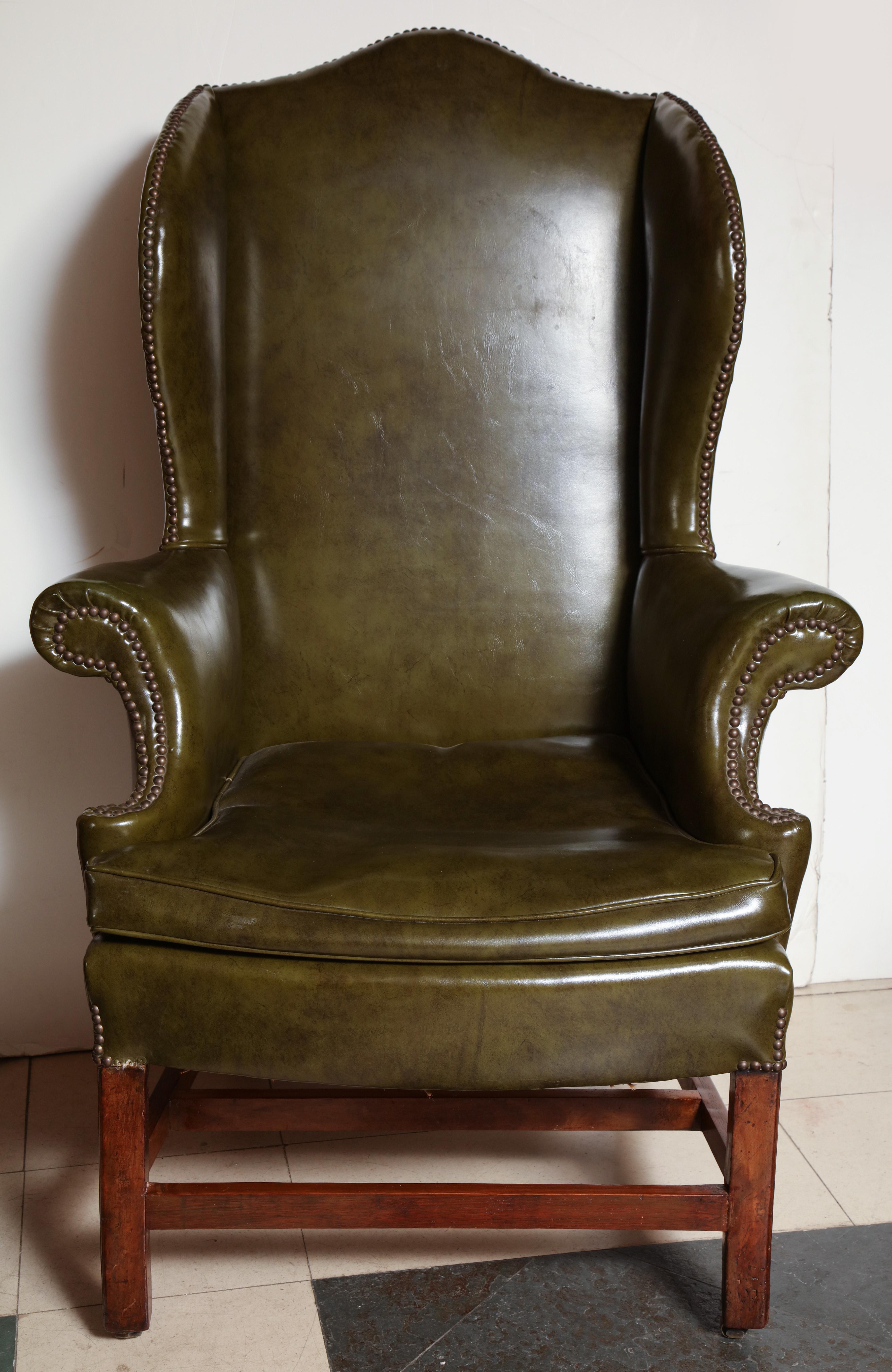 George III Mahogany Wing Chair 9