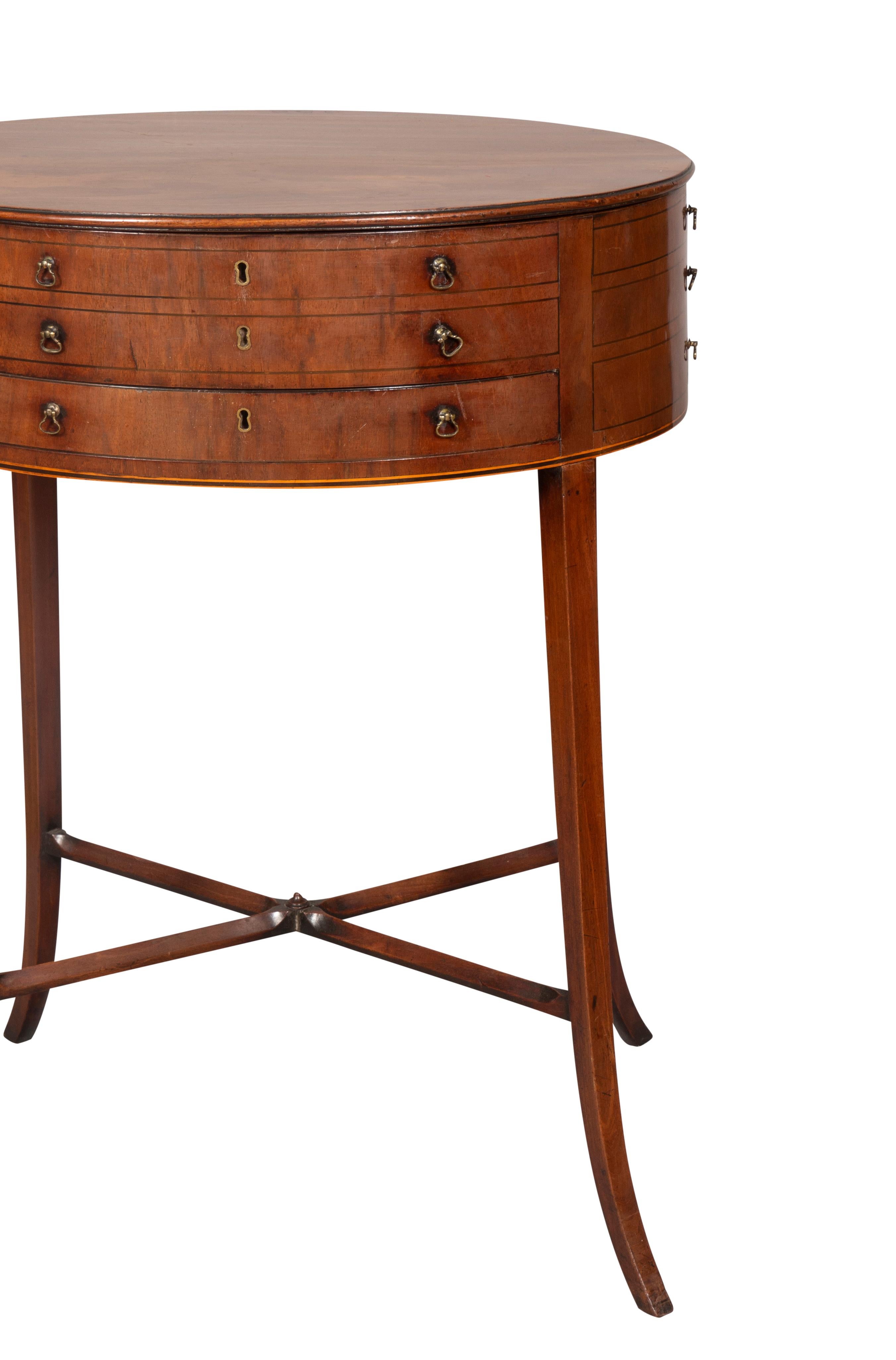 Late 18th Century George III Mahogany Work Table For Sale