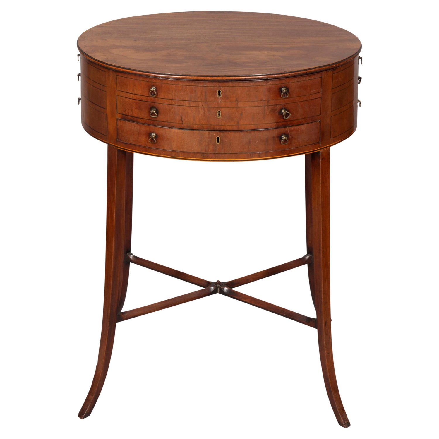 Lot - A George III oak cricket table, late 18th century