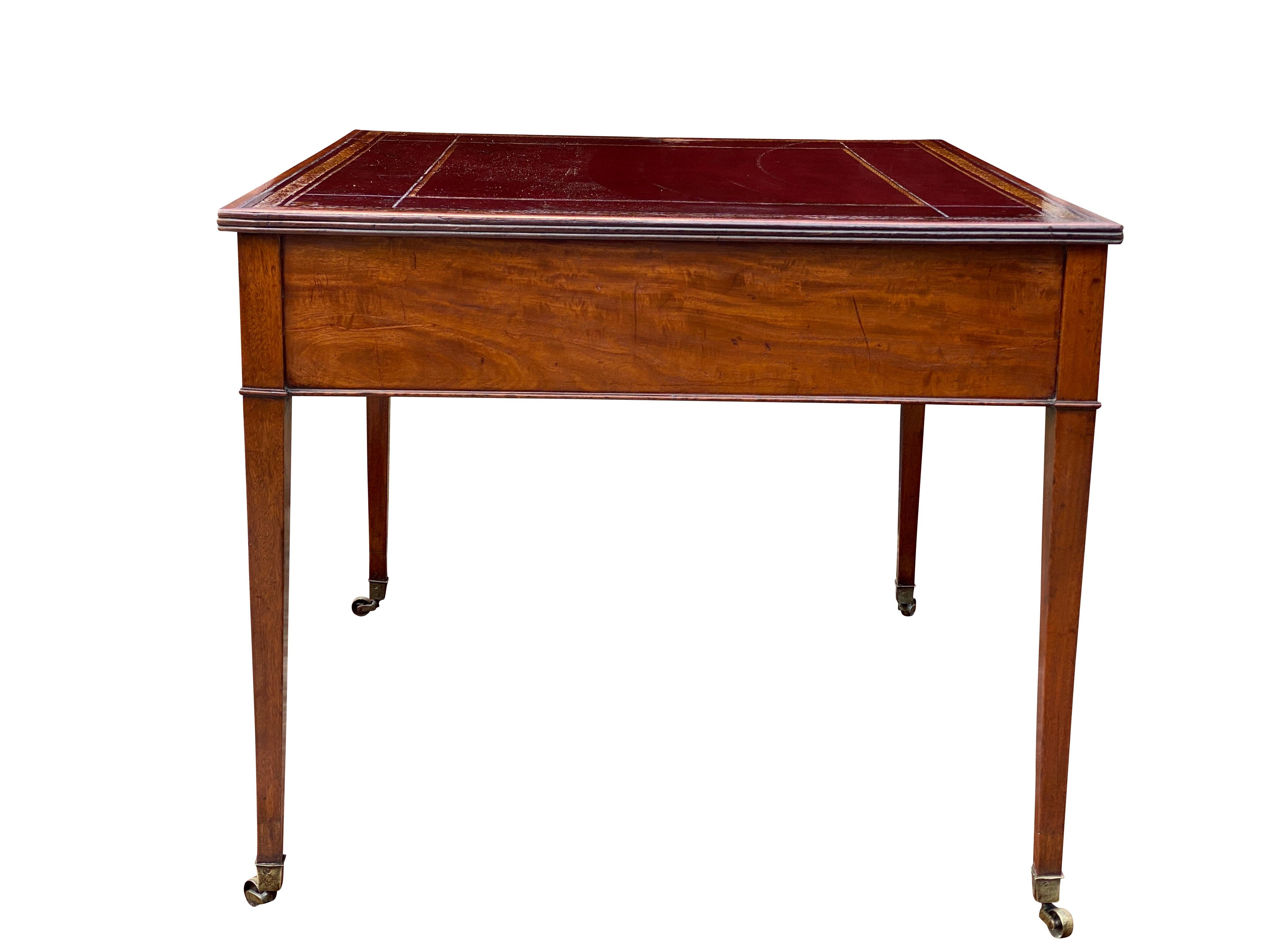 George III Mahogany Writing Table In Good Condition In Essex, MA