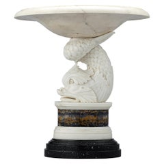 Antique George III Marble and Blue John Dolphin Tazza
