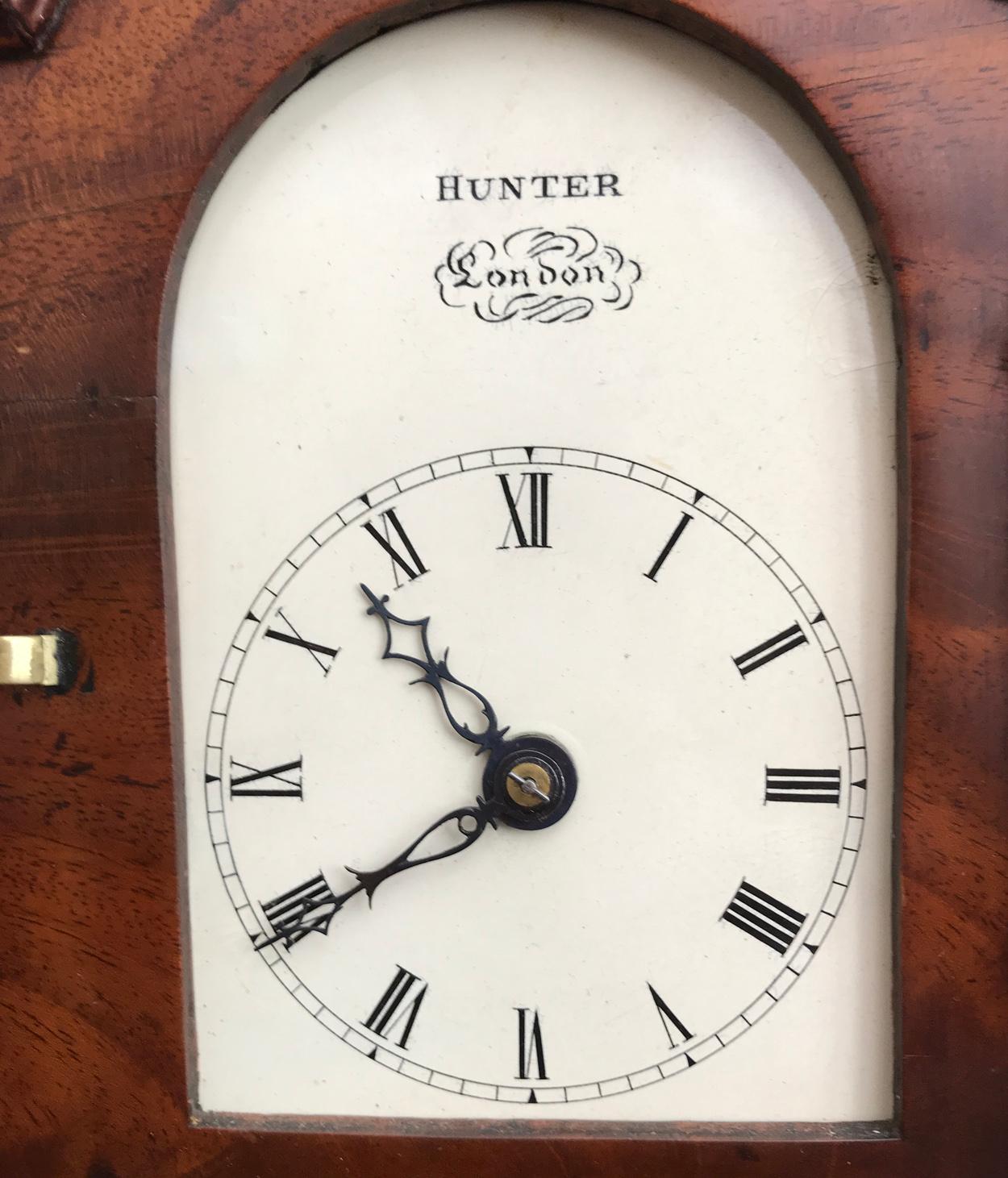 Seltene George III Miniatur Twin Fusee Mantel Uhr Hunter London:: ca. 1790 (Britisch) im Angebot