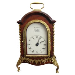 Rare pendule de cheminée George III miniature à double fusee Hunter Londres:: vers 1790