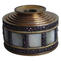 Monocular de madreperla y granate de Jorge III, hacia 1810