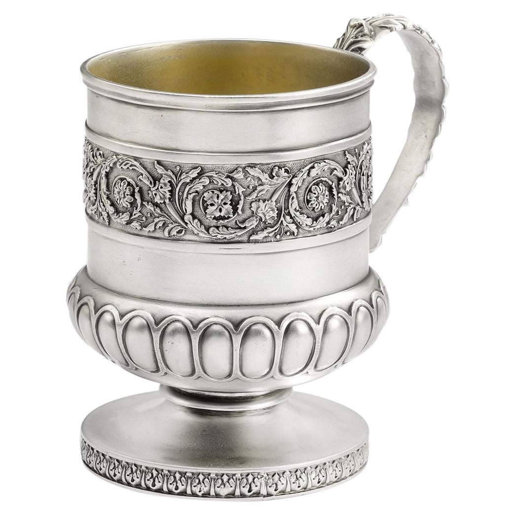 George III Mug Made in London in 1813 by Emes & Barnard For Sale