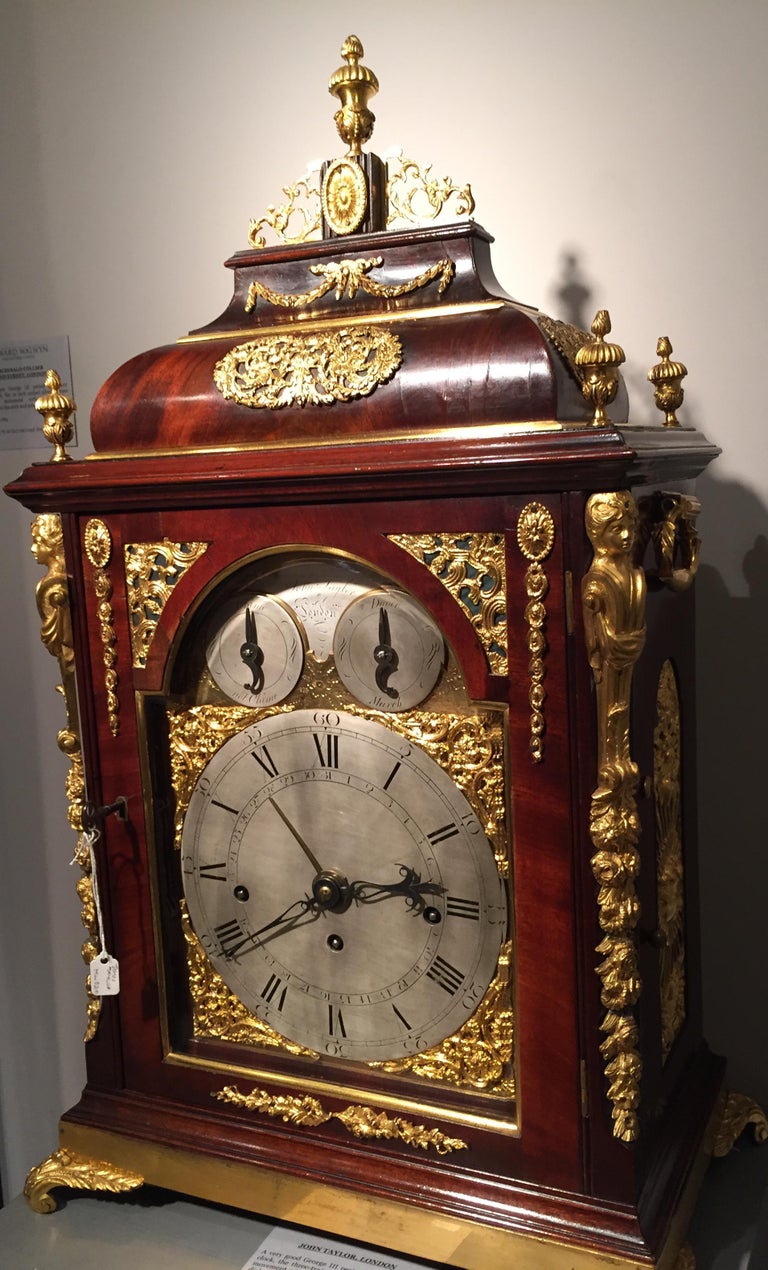 18th Century III Mahogany Musical Bracket Clock by John Taylor