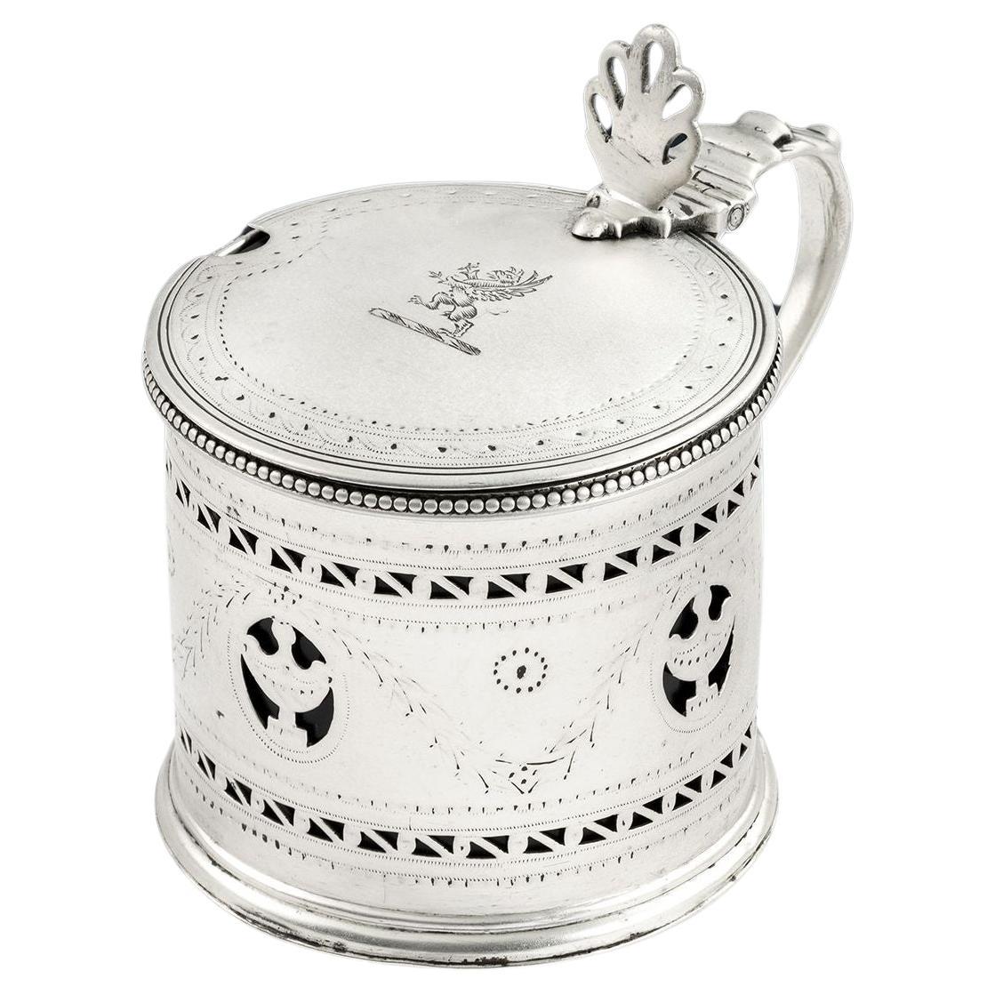 Bote de mostaza Jorge III Fabricado en Londres por Robert Hennell, 1781