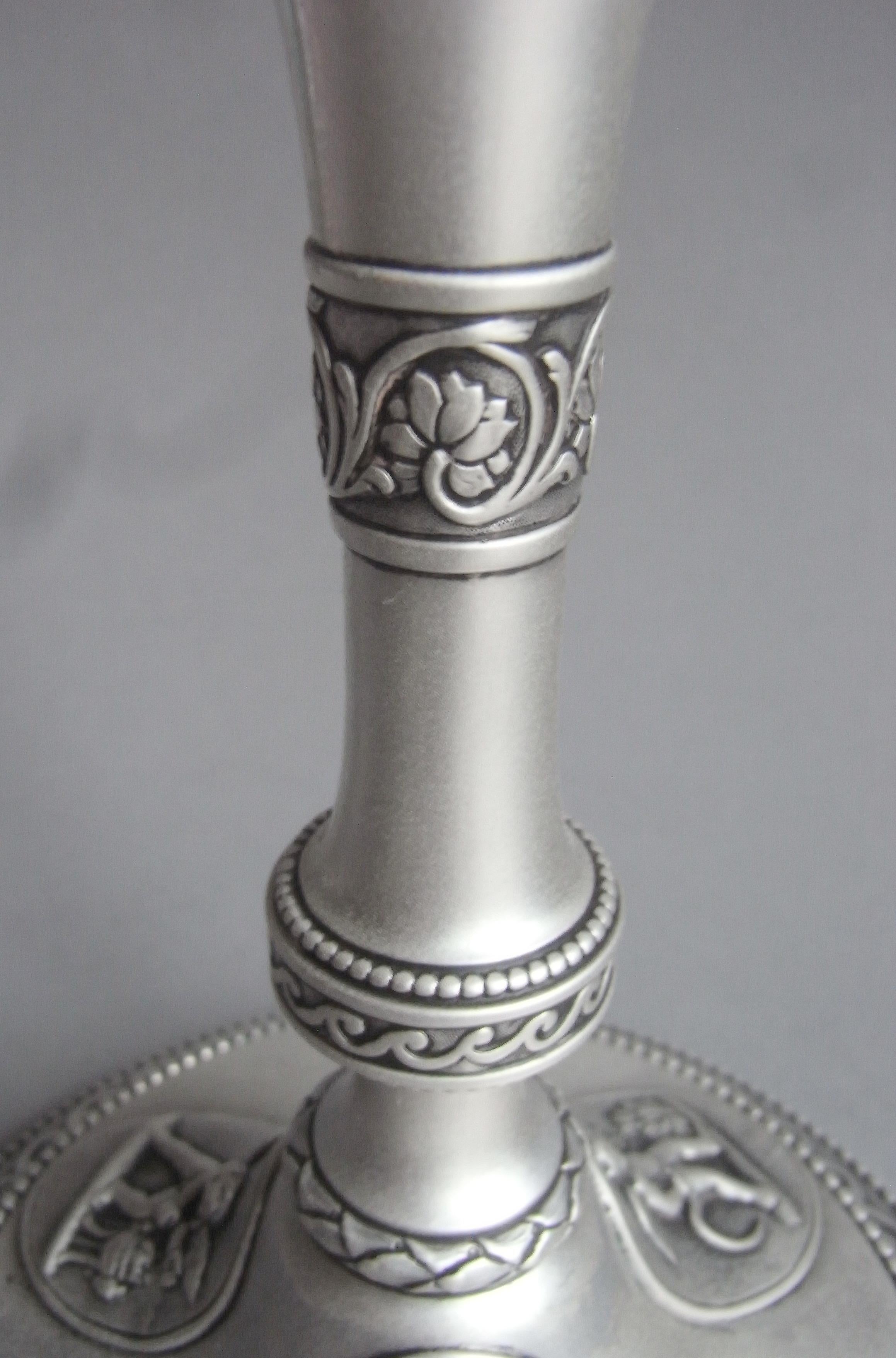 Silver George III Neoclassical Candlesticks made in London in 1778 by Henry Hobdell