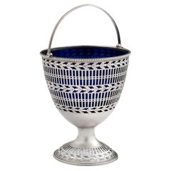 Used George III Neo Classical Sugar Basket Made in London by Hester Bateman, 1779