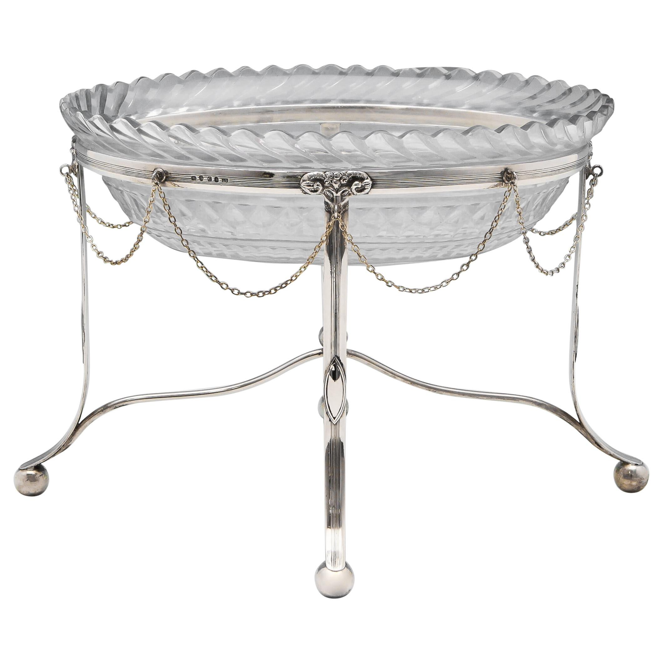 George III Neoclassical Adams Style Sterling Silver Centrepiece by John Touliet For Sale