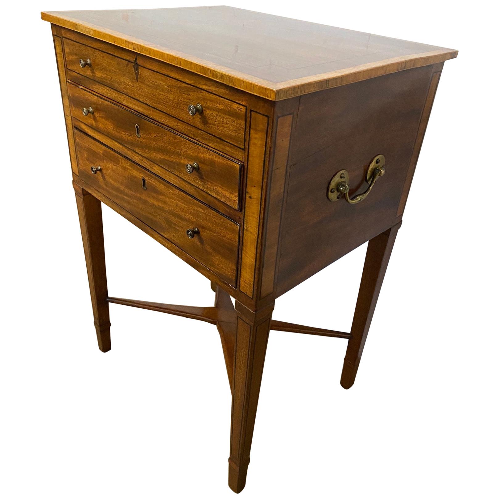 George III Night Table/Sewing Table c.1800 For Sale
