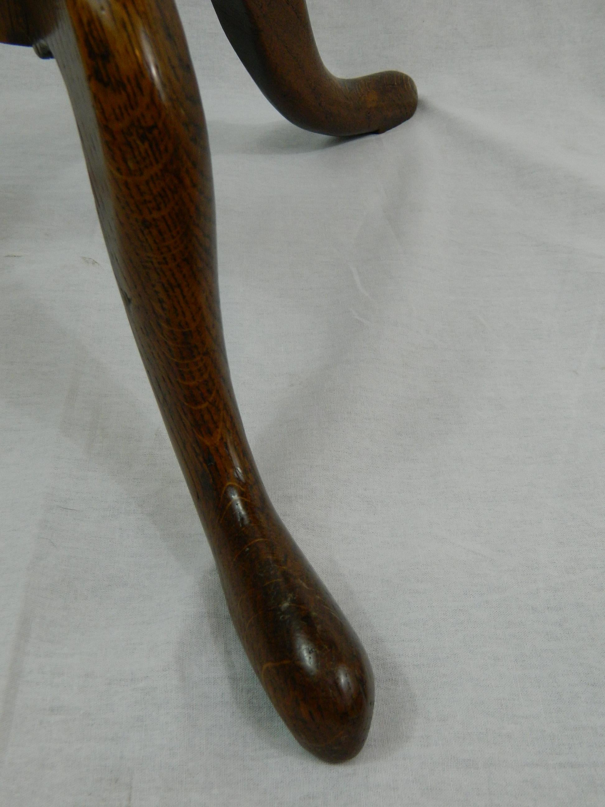 George III Oak Candle Stand, Late 18th Century 2