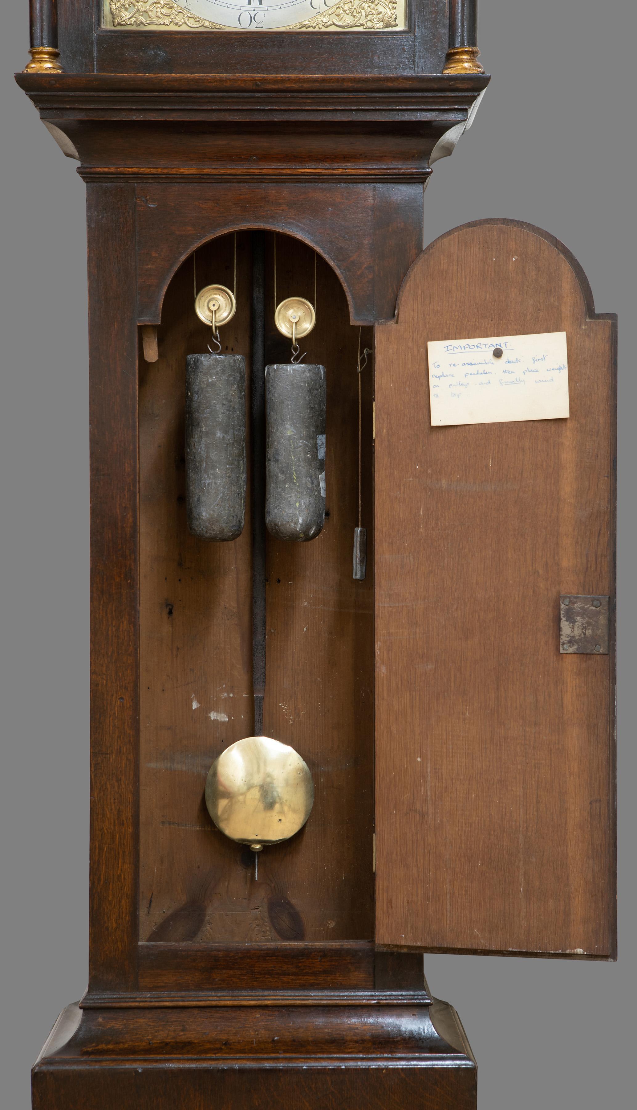 George III Oak Cased Longcase Clock by Philip Avenell, Farnham In Good Condition For Sale In Norwich, GB