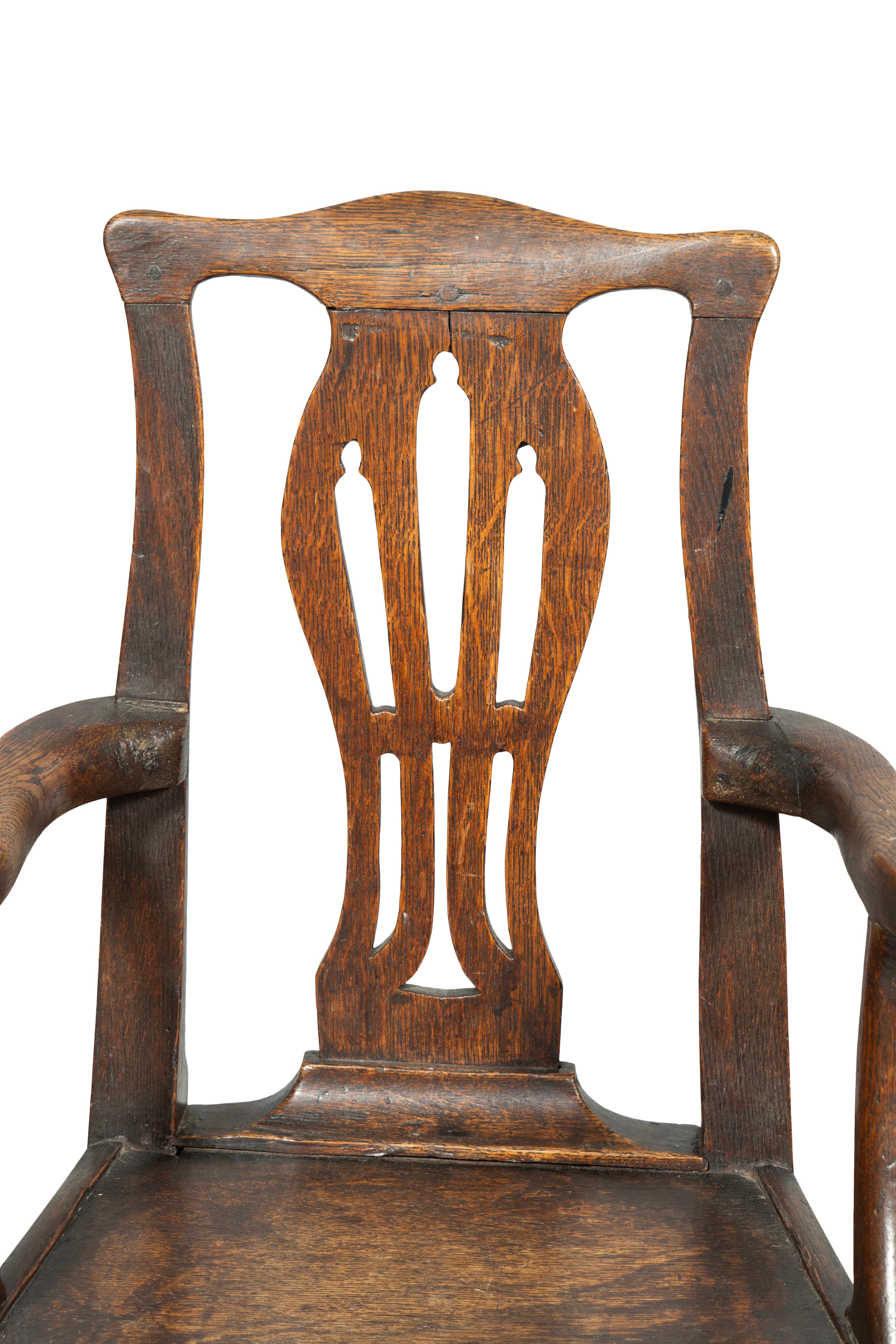 Seggiolone George III Oak Child & Child in vendita 3