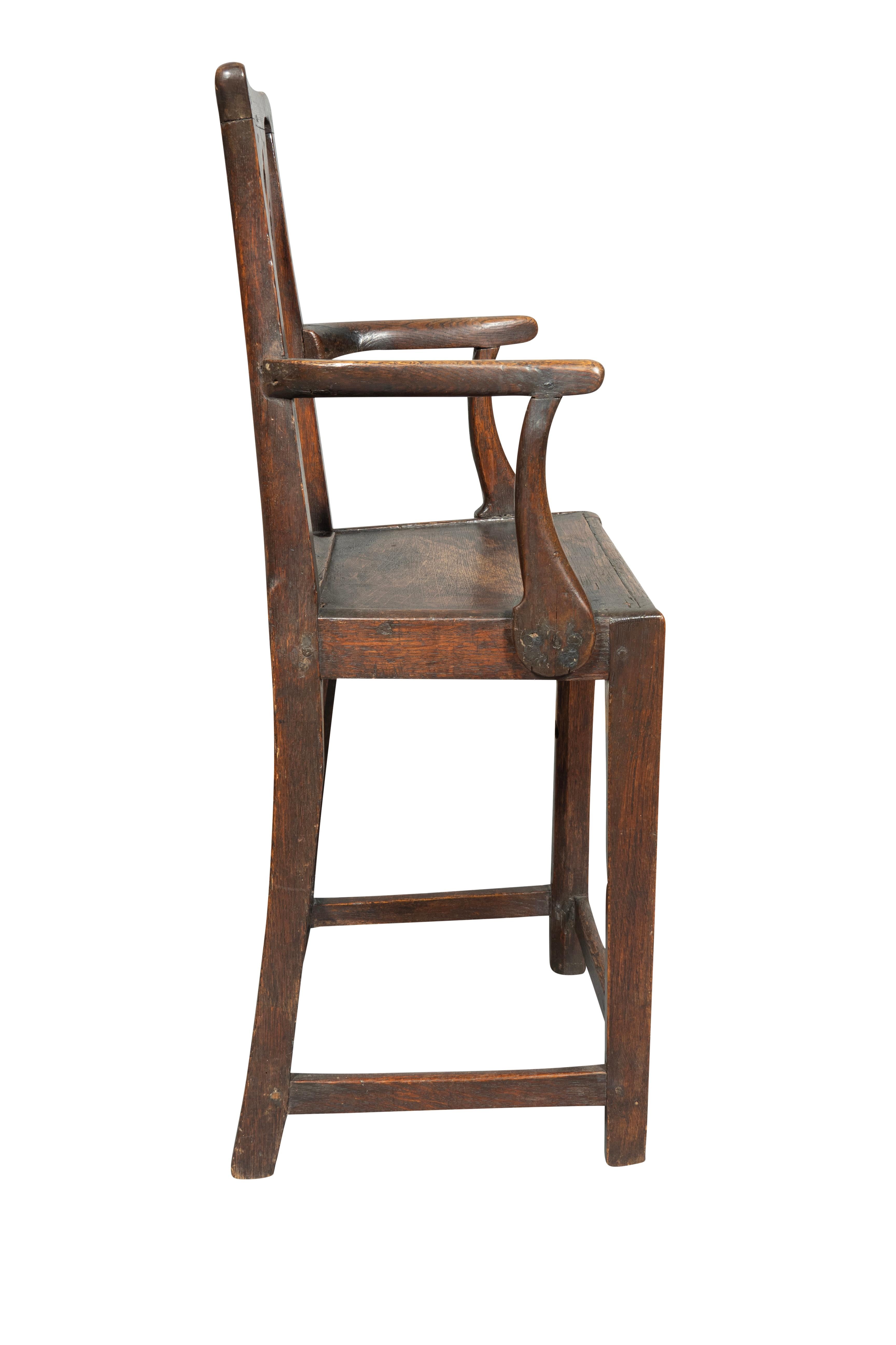 Giorgio III Seggiolone George III Oak Child & Child in vendita