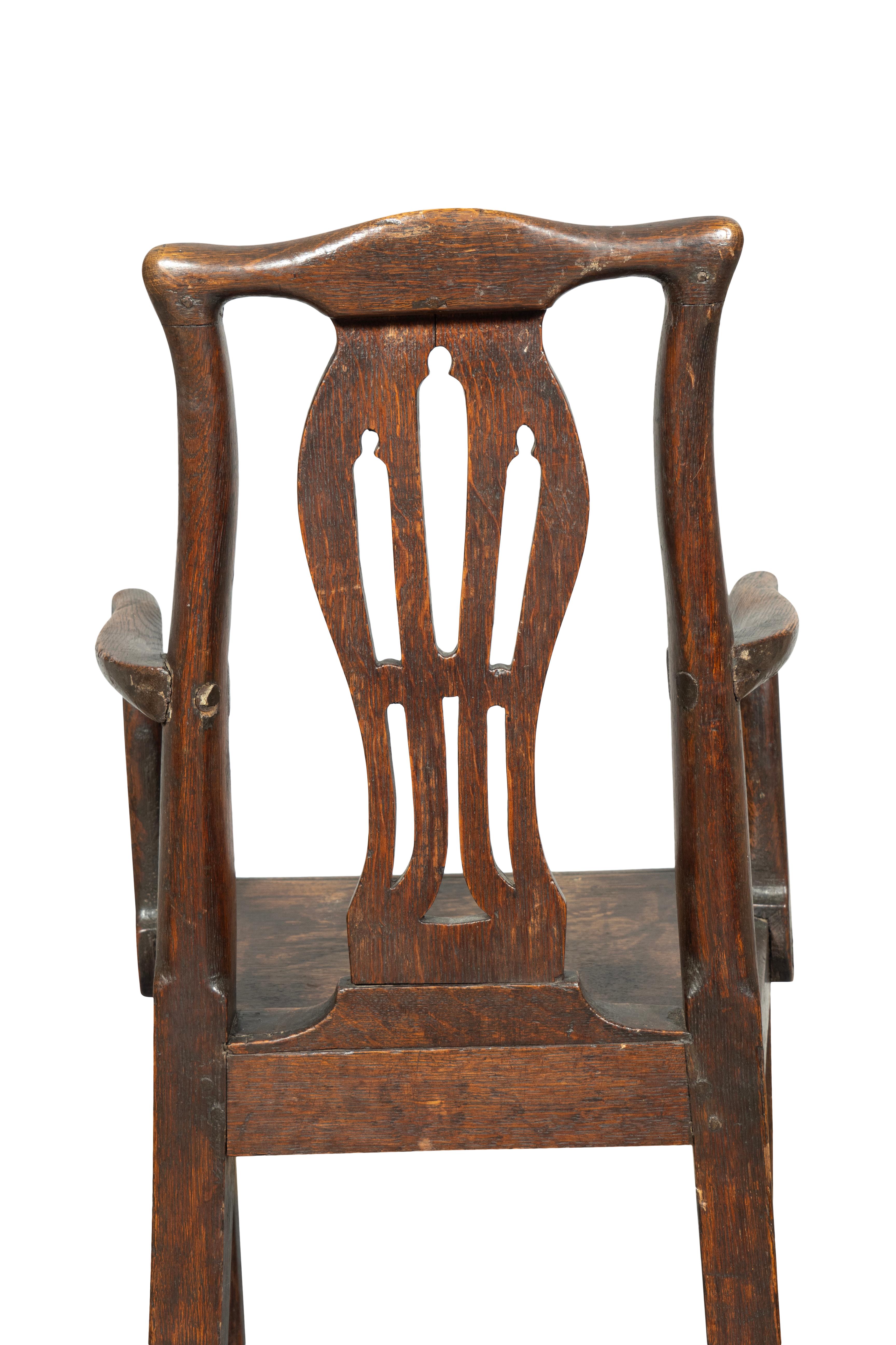 Quercia Seggiolone George III Oak Child & Child in vendita