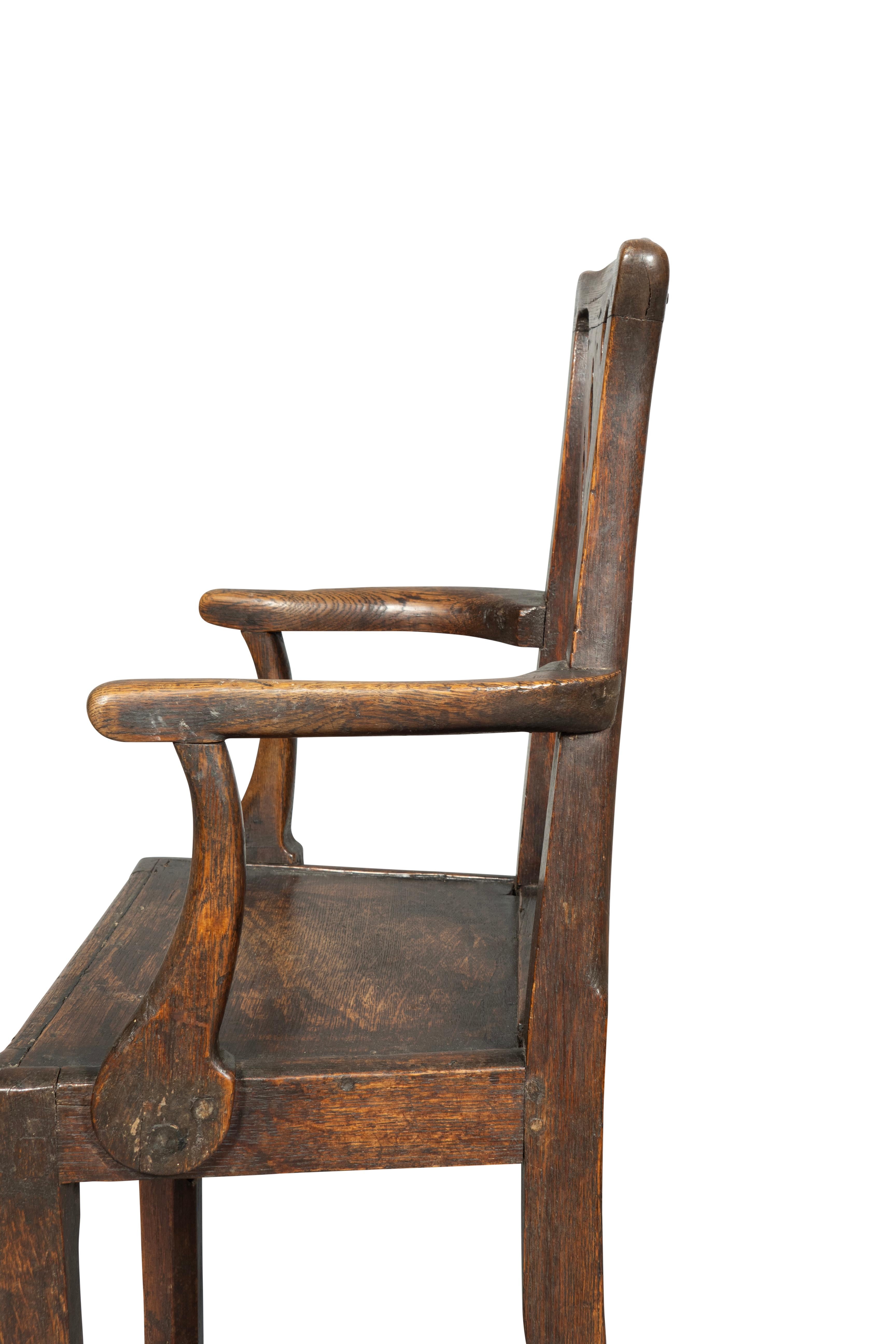 Seggiolone George III Oak Child & Child in vendita 1