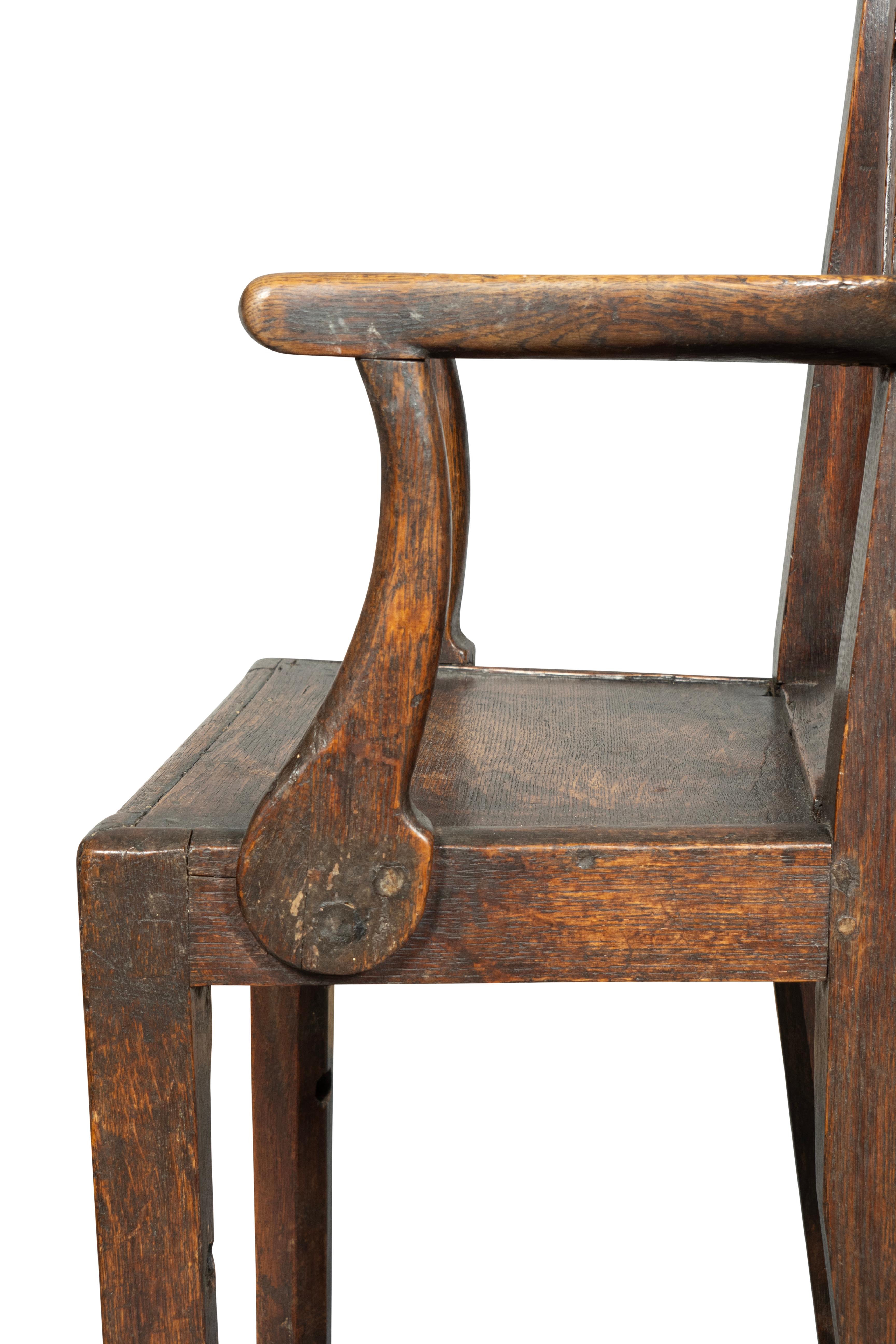 Seggiolone George III Oak Child & Child in vendita 2